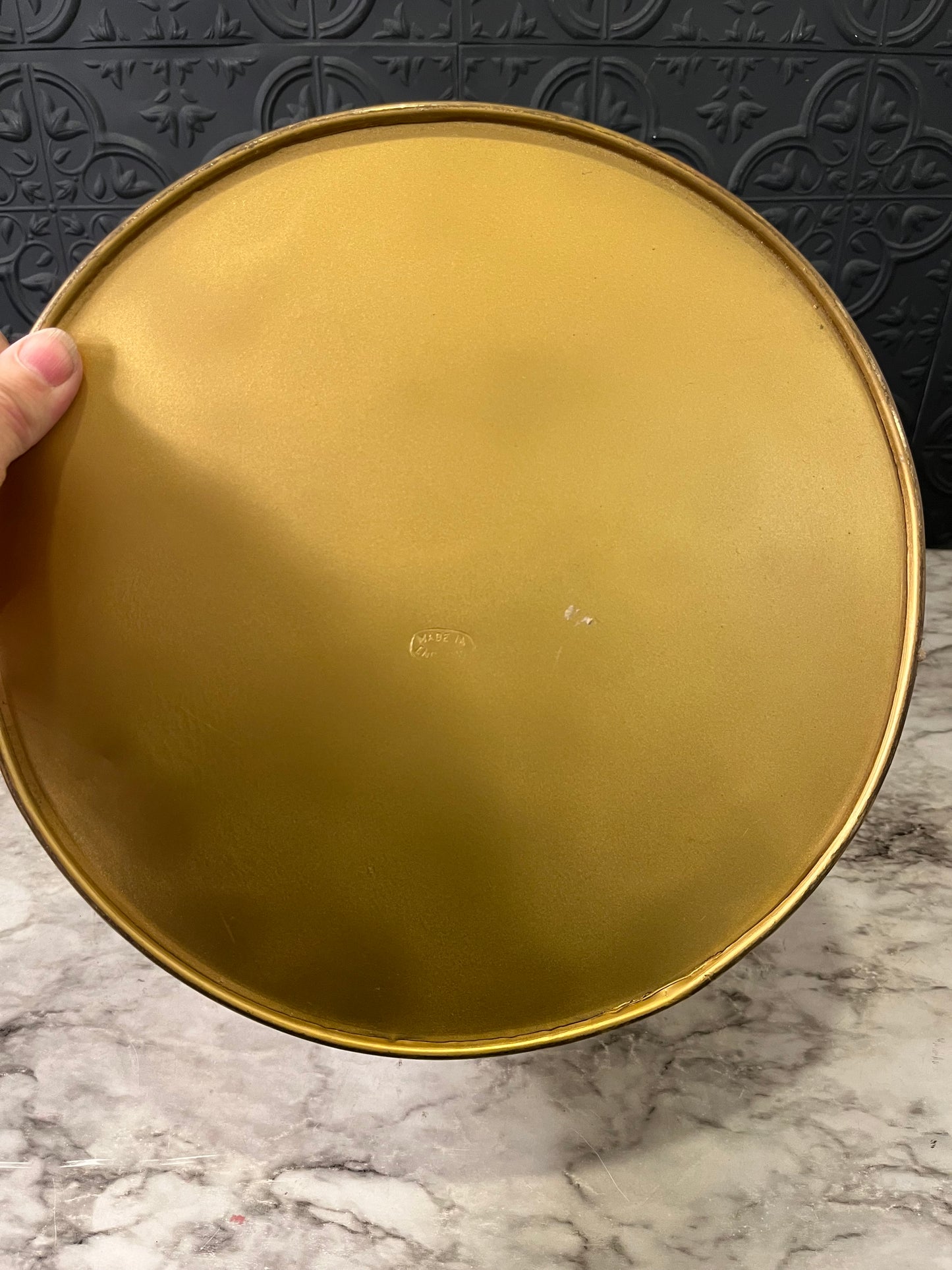 Large brass coal scuttle