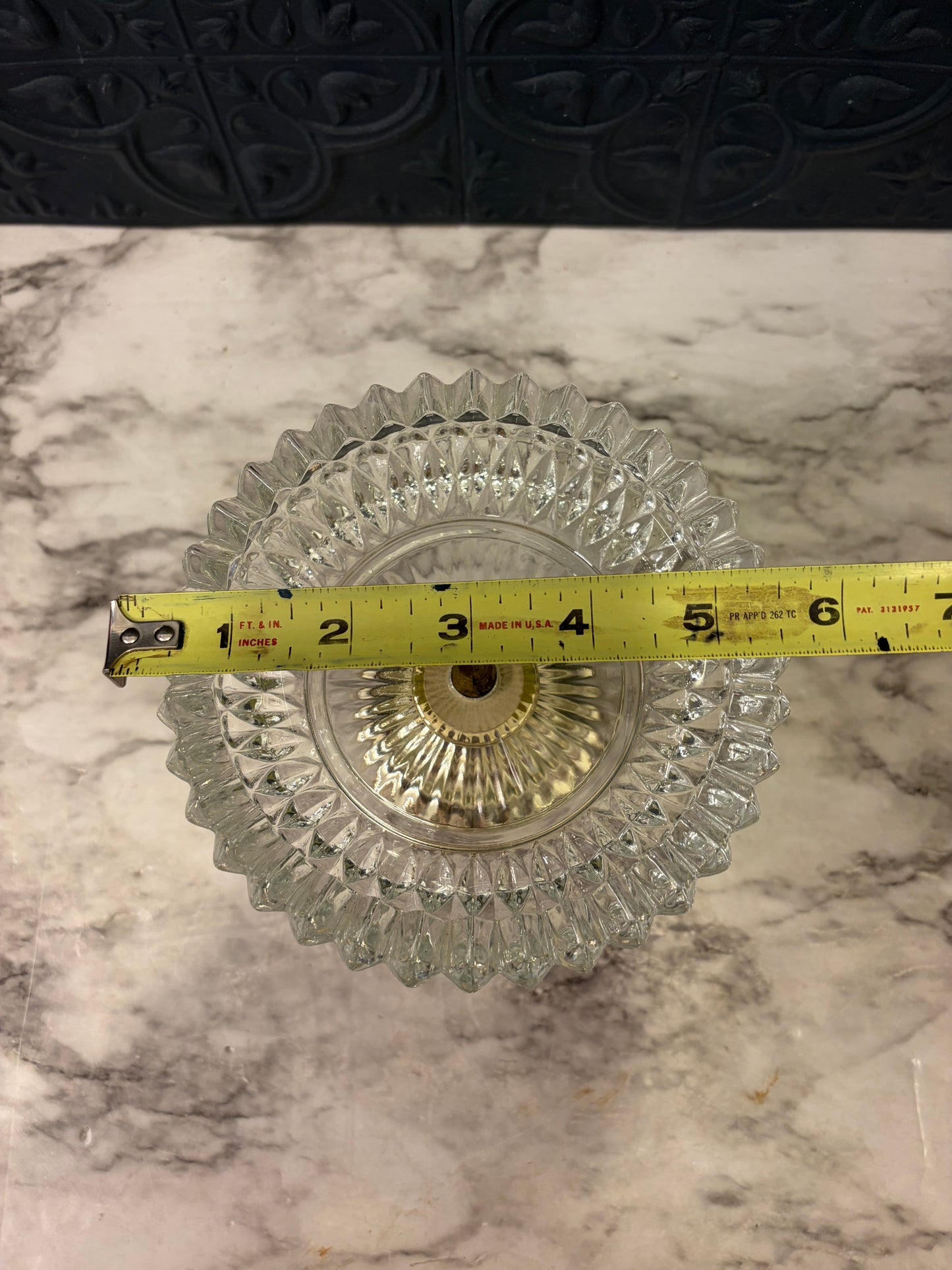 Sawtooth Glass Pedestal Dish