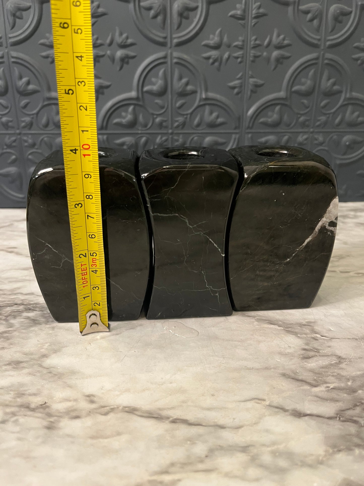 Stone Candleholder 3 Piece