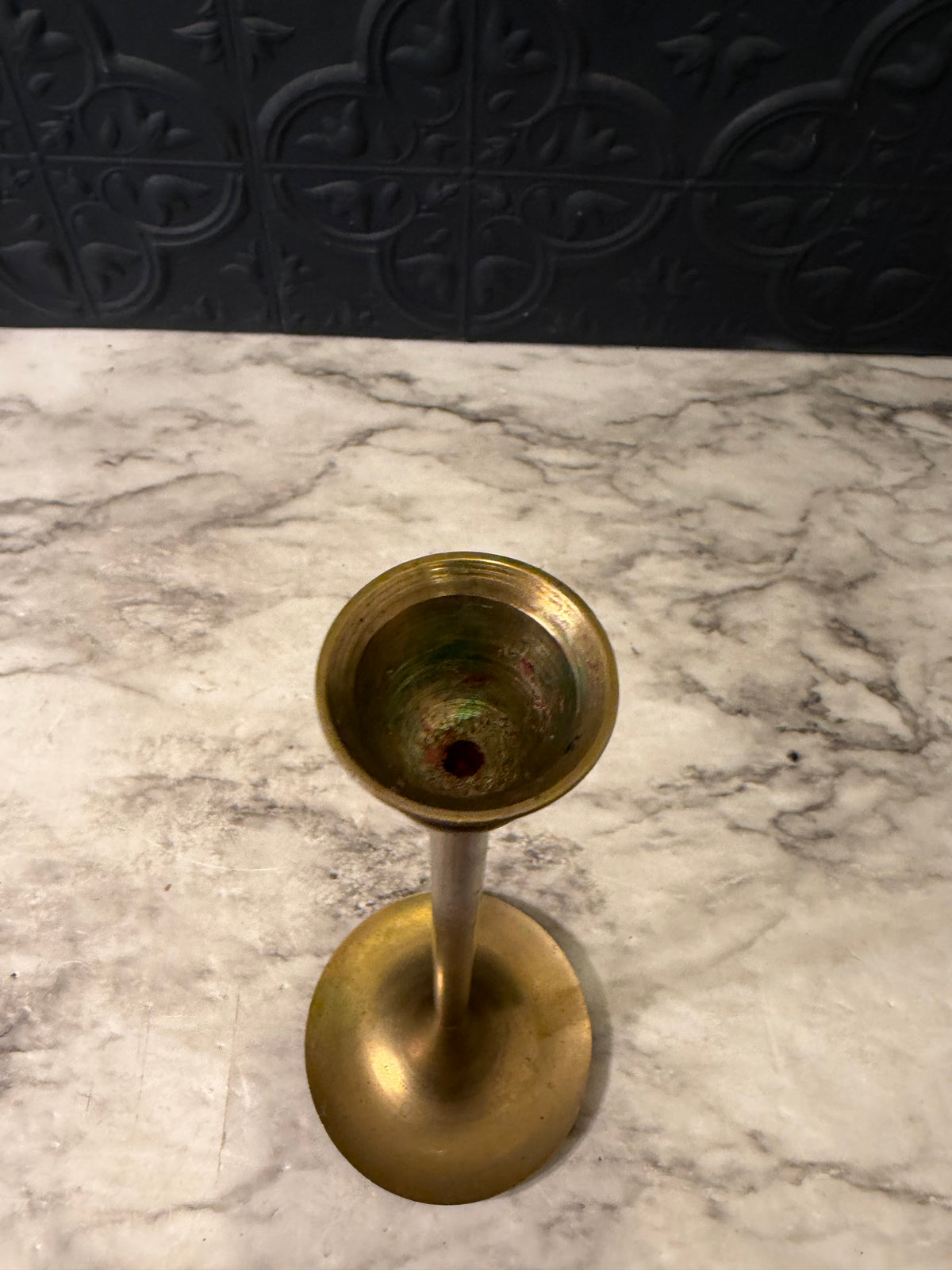 7.75" Skinny Brass Candle holder