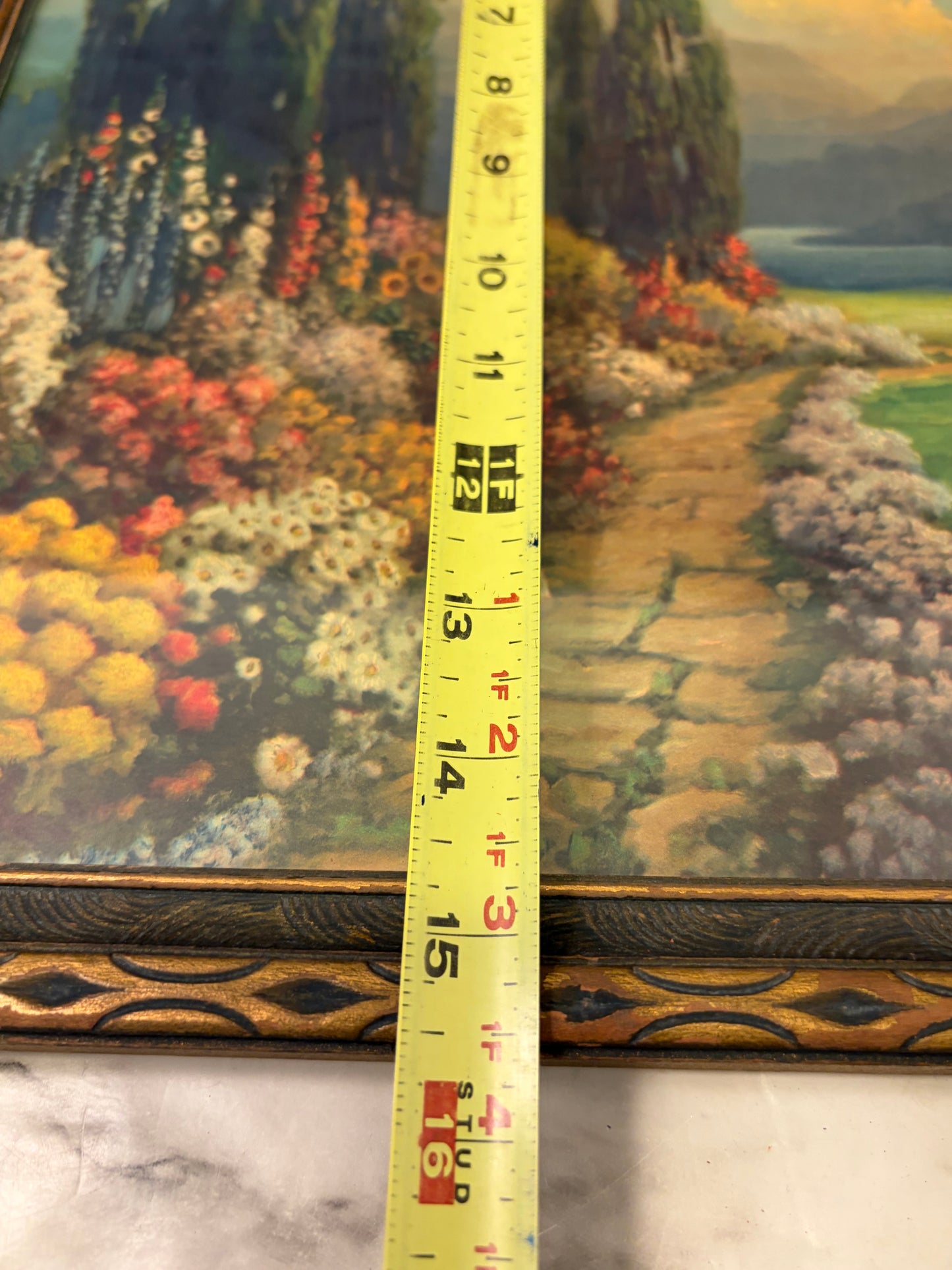 English Garden Lithograph Framed