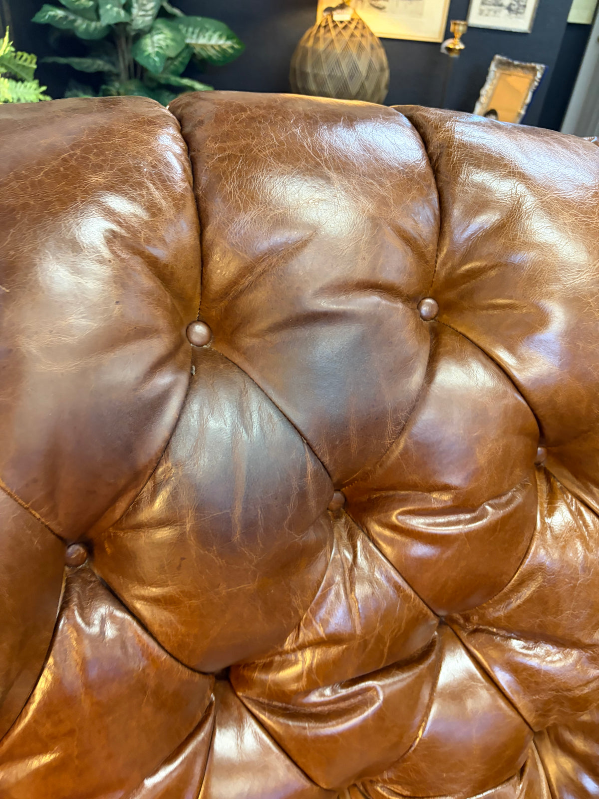 Chesterfield Style Leather Recliner