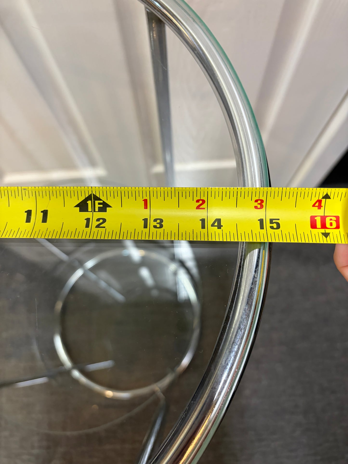 Chrome and Glass 3 Tier Plant Stand