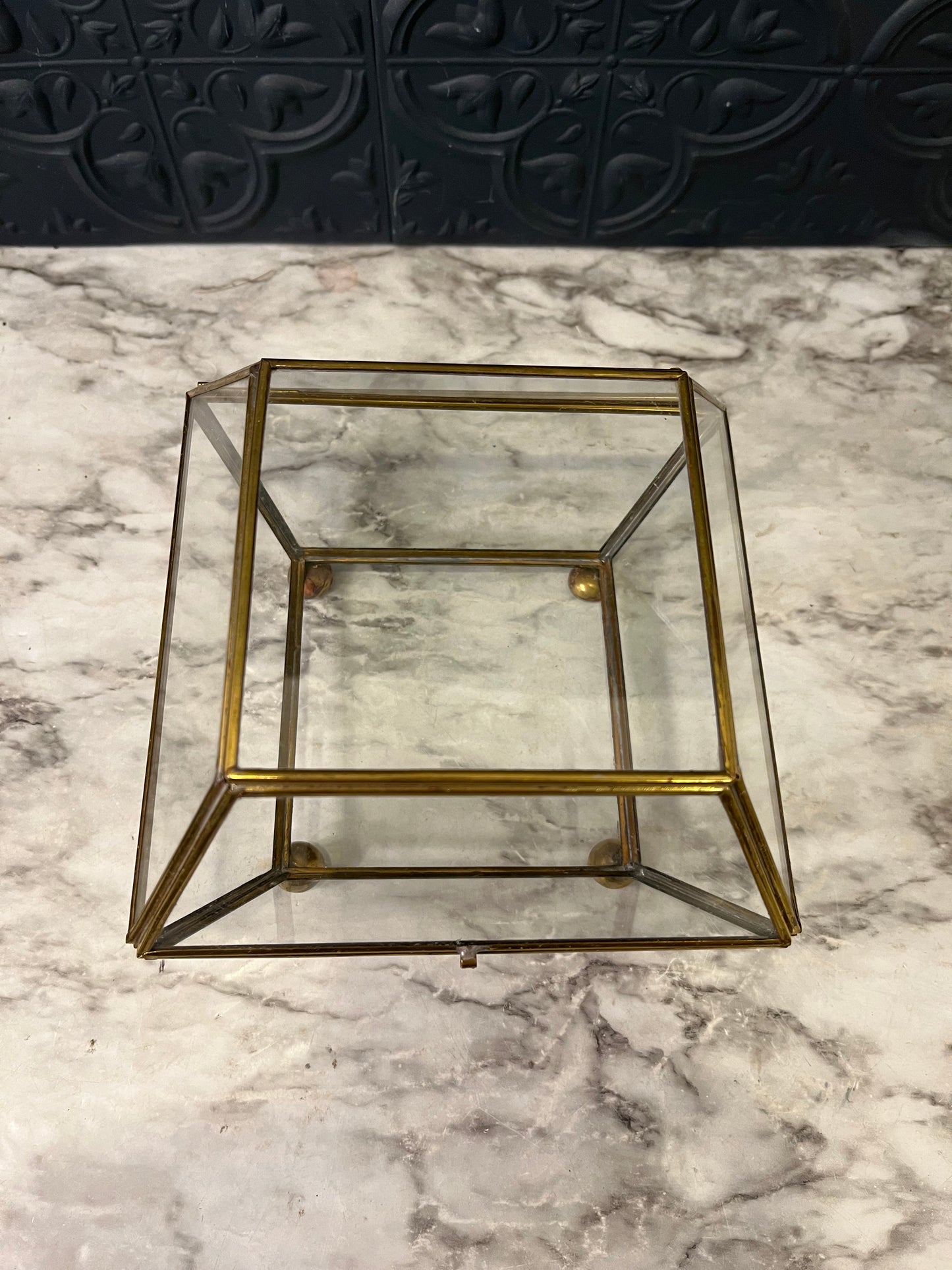 Brass and Glass Curio Display Box