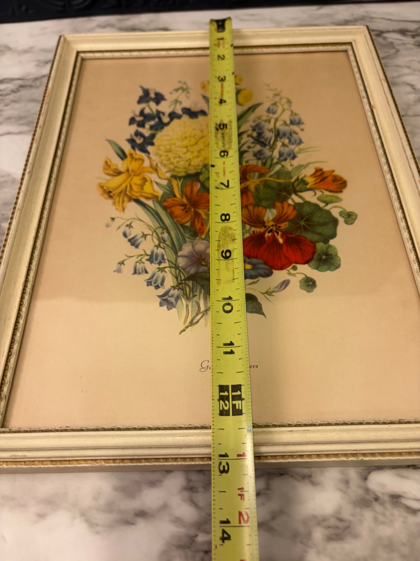 Garden Flowers Prevost Print Framed