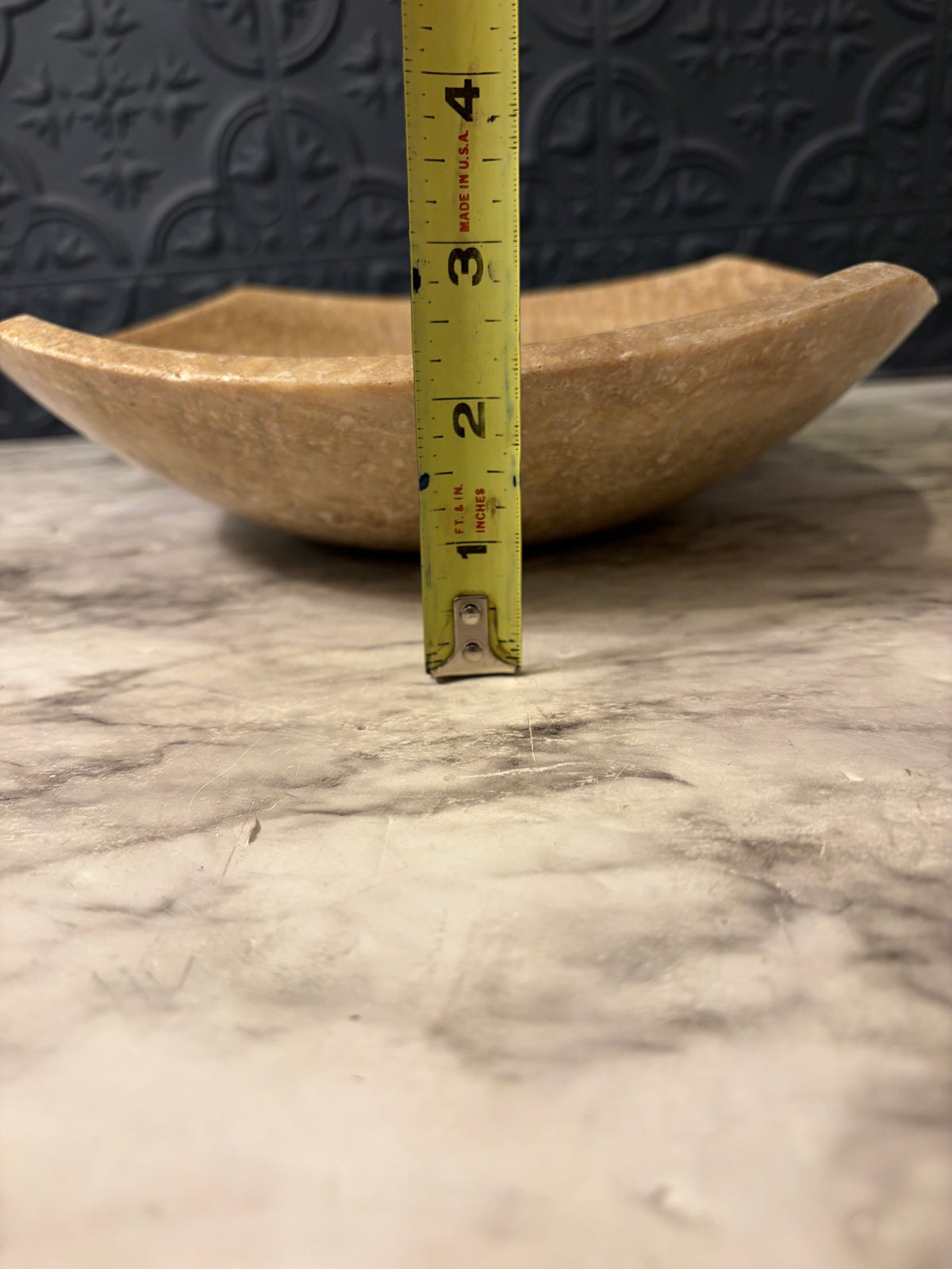 Beige Onyx Console Table Bowl