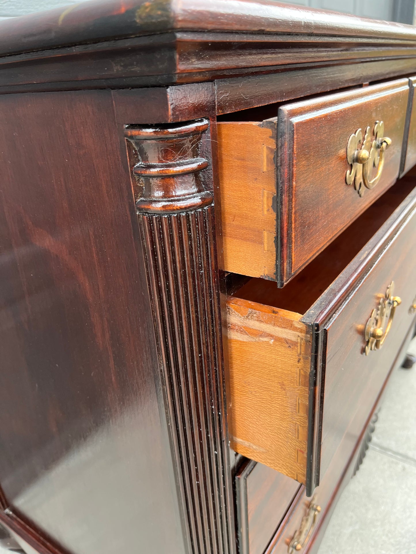 Dark Wood Provincial Dresser