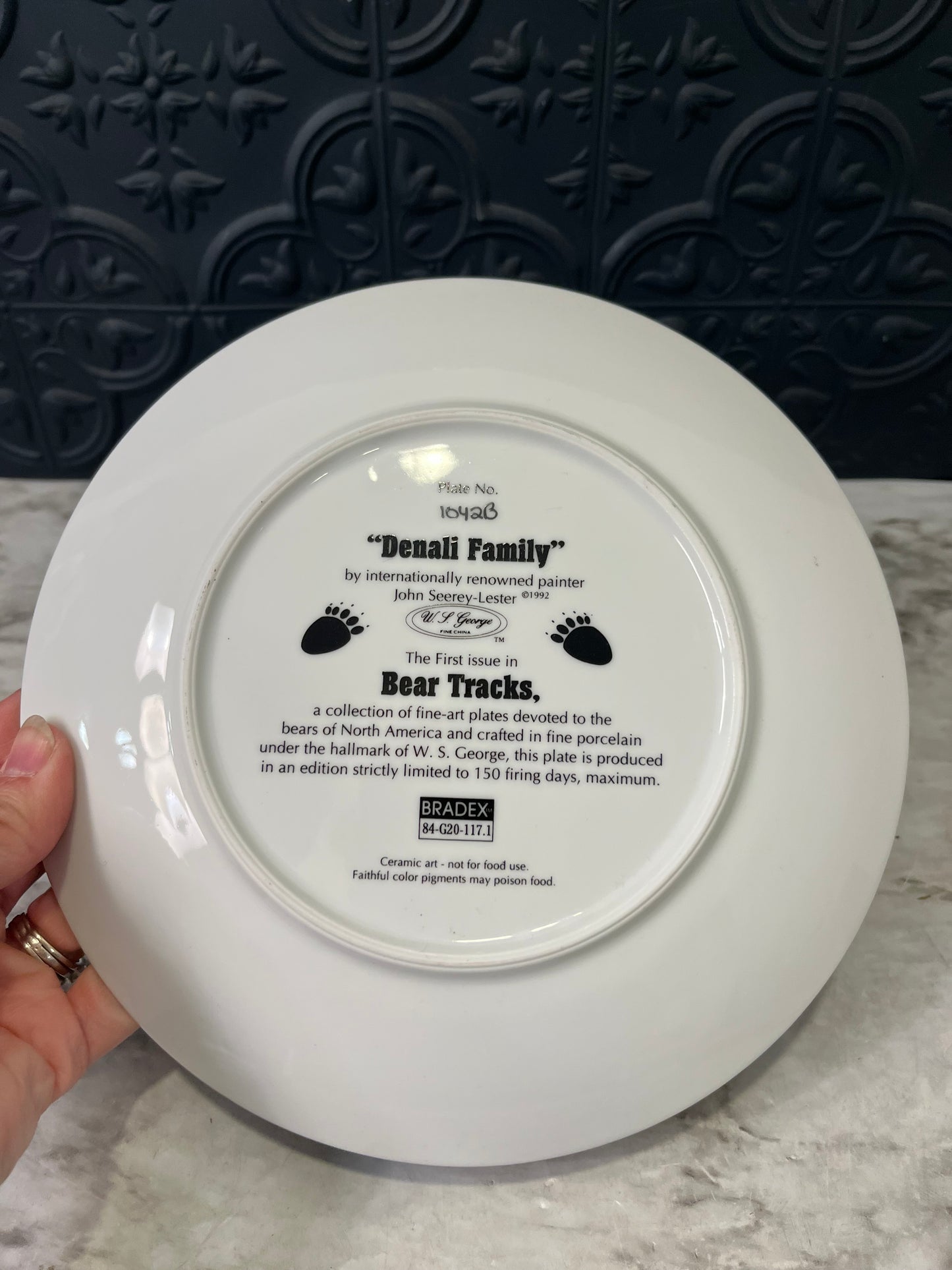 Denali Family Bears collectors plate