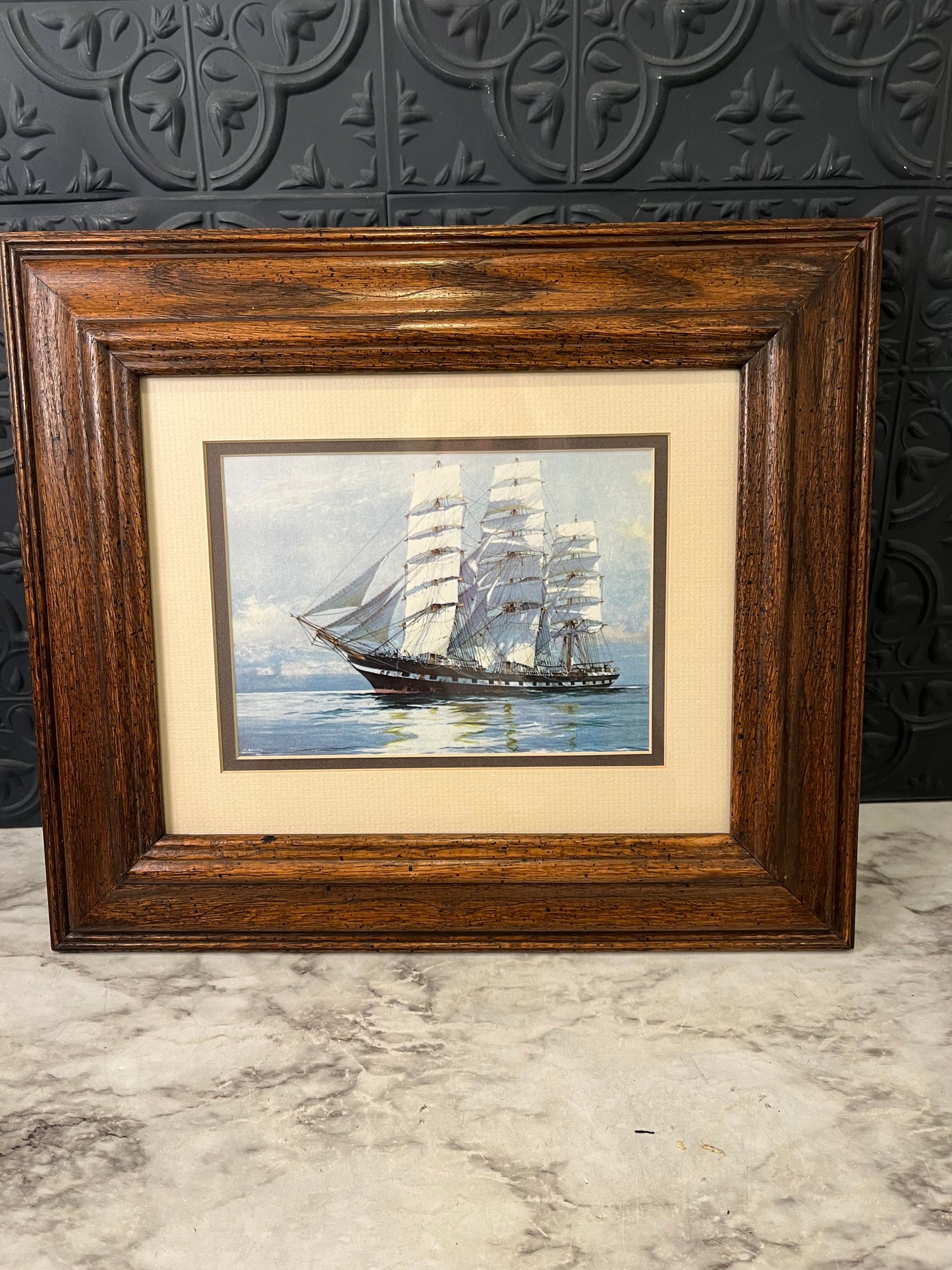 Framed print of Clipper ship