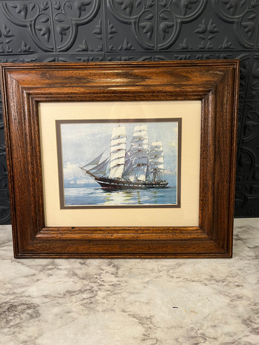 Framed print of Clipper ship