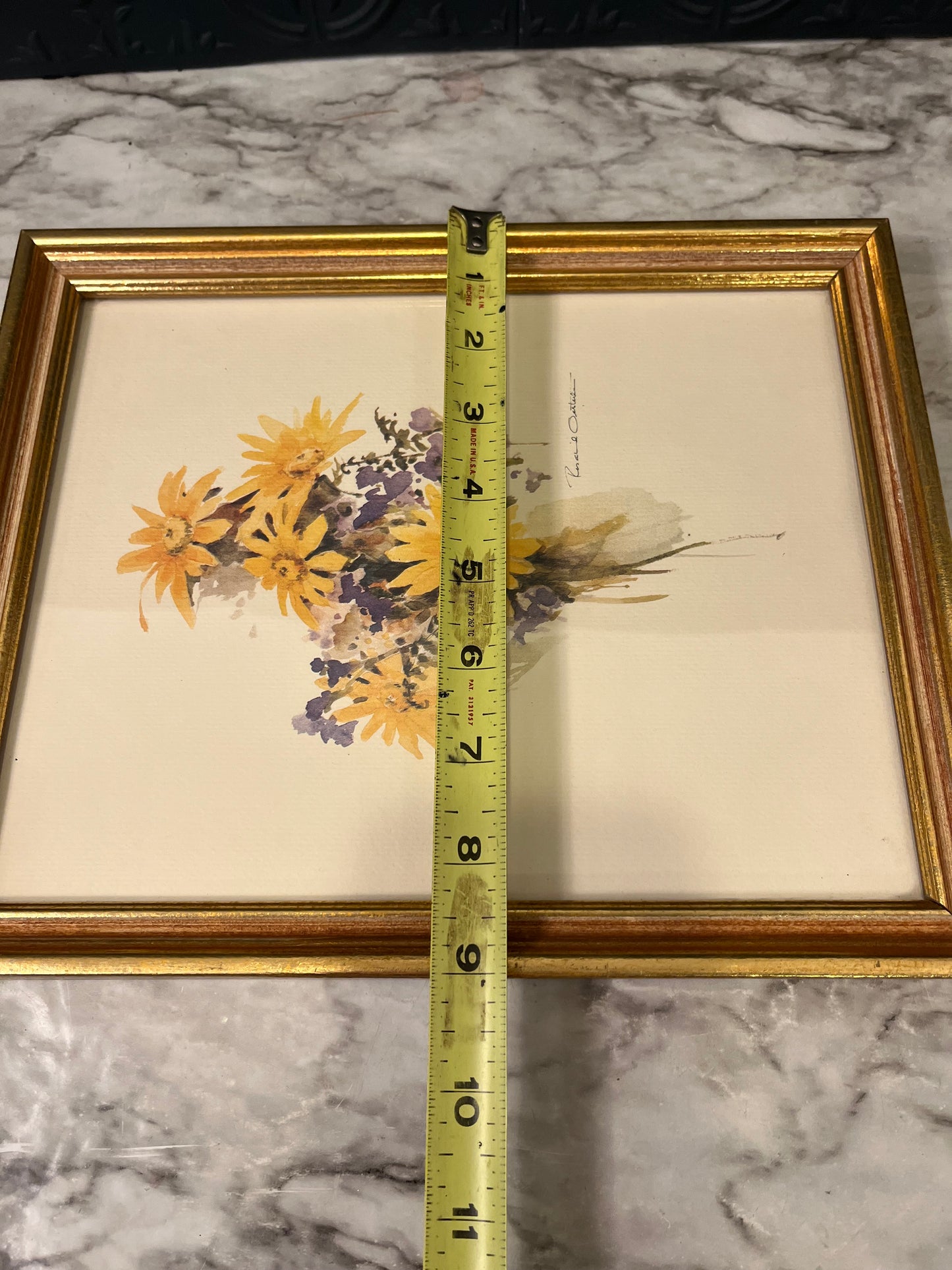 Gold Framed Yellow Flowers
