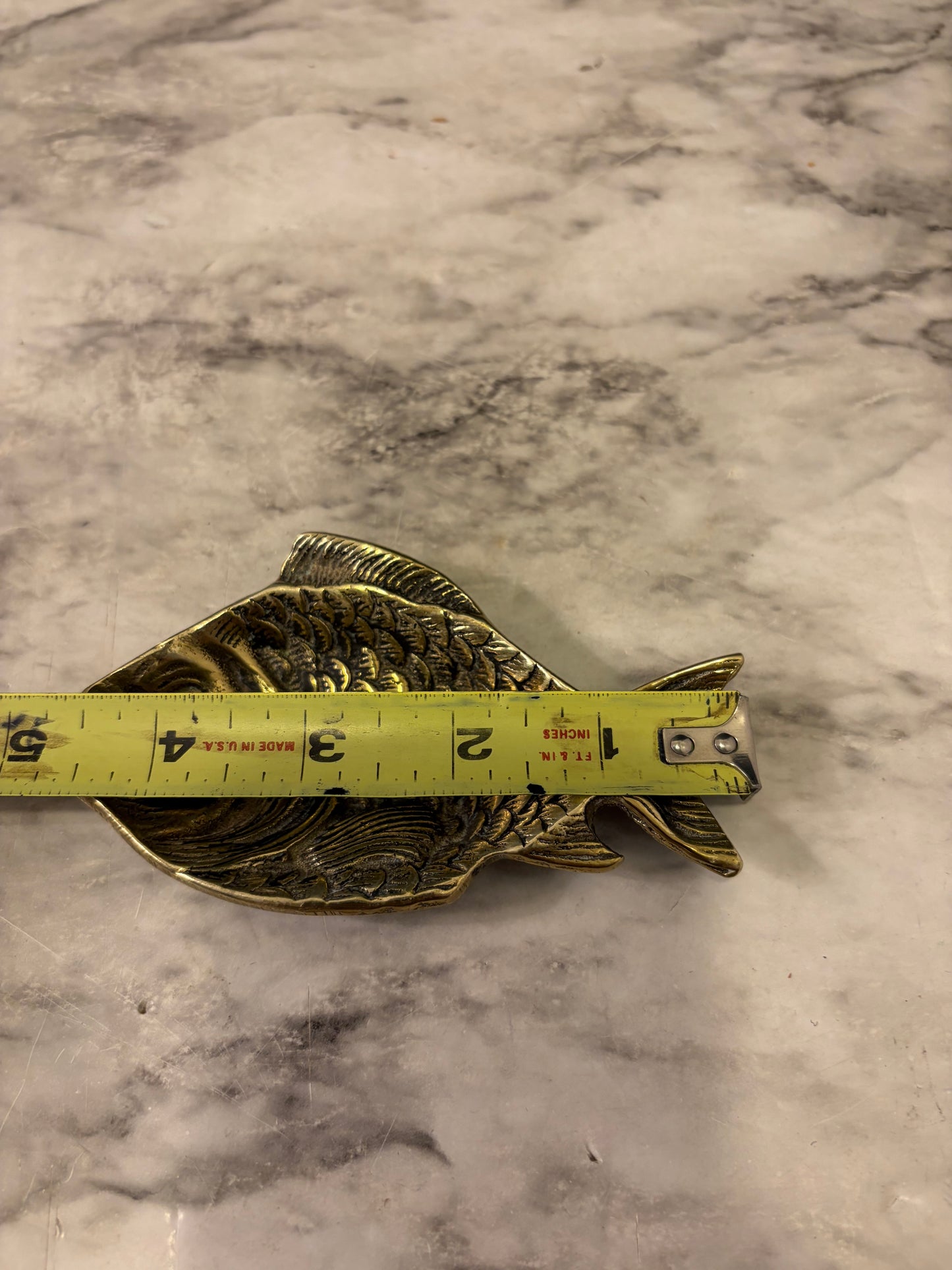 Brass Fish Ashtray 4.5"