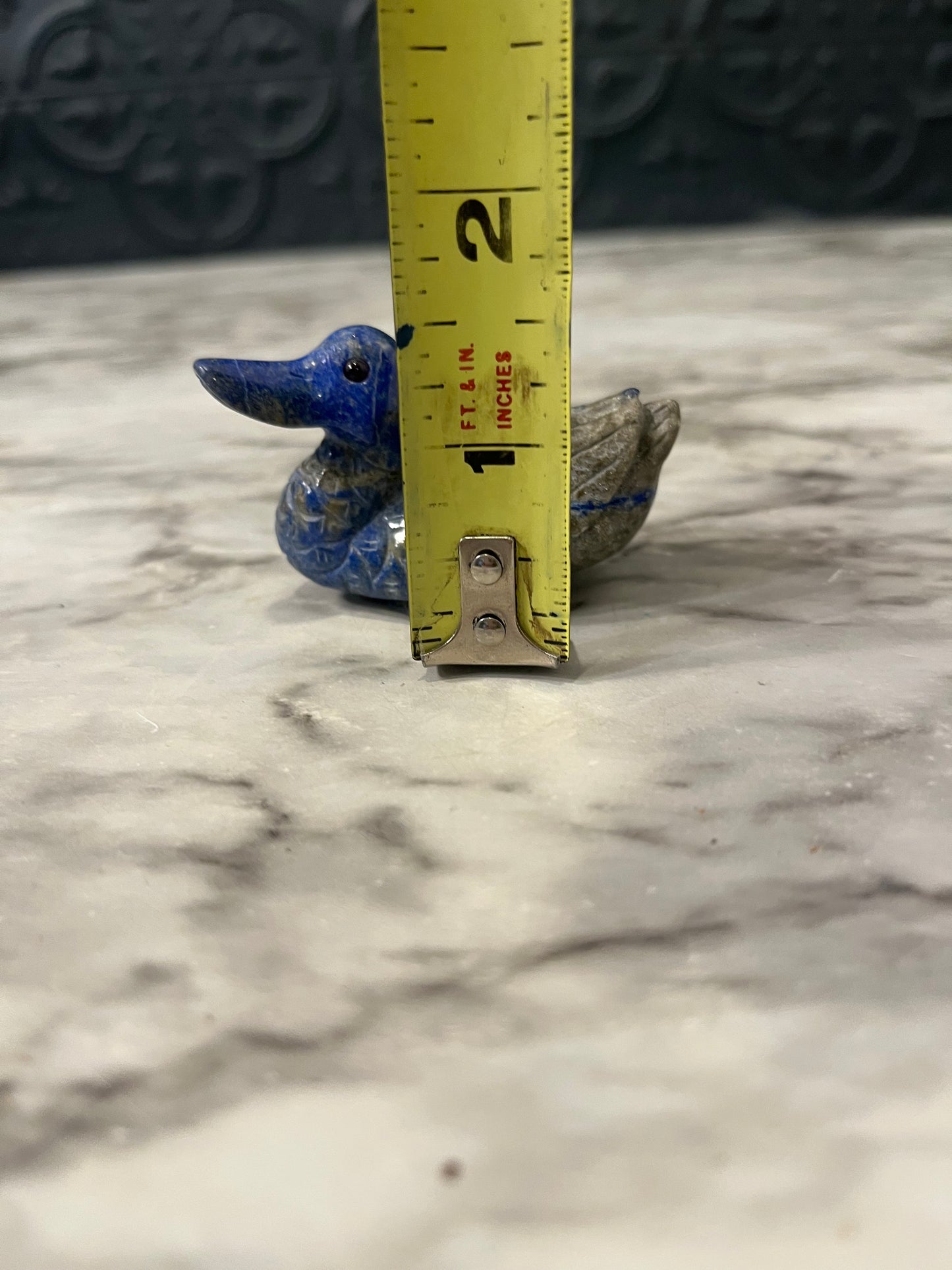 Mini blue stone duck