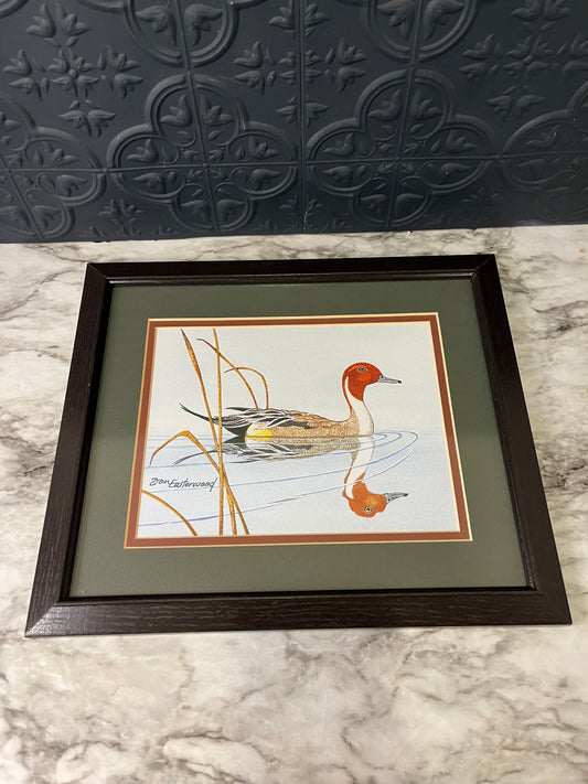 Home Interiors Don Easterwood Red Head Pintail Reflection Print