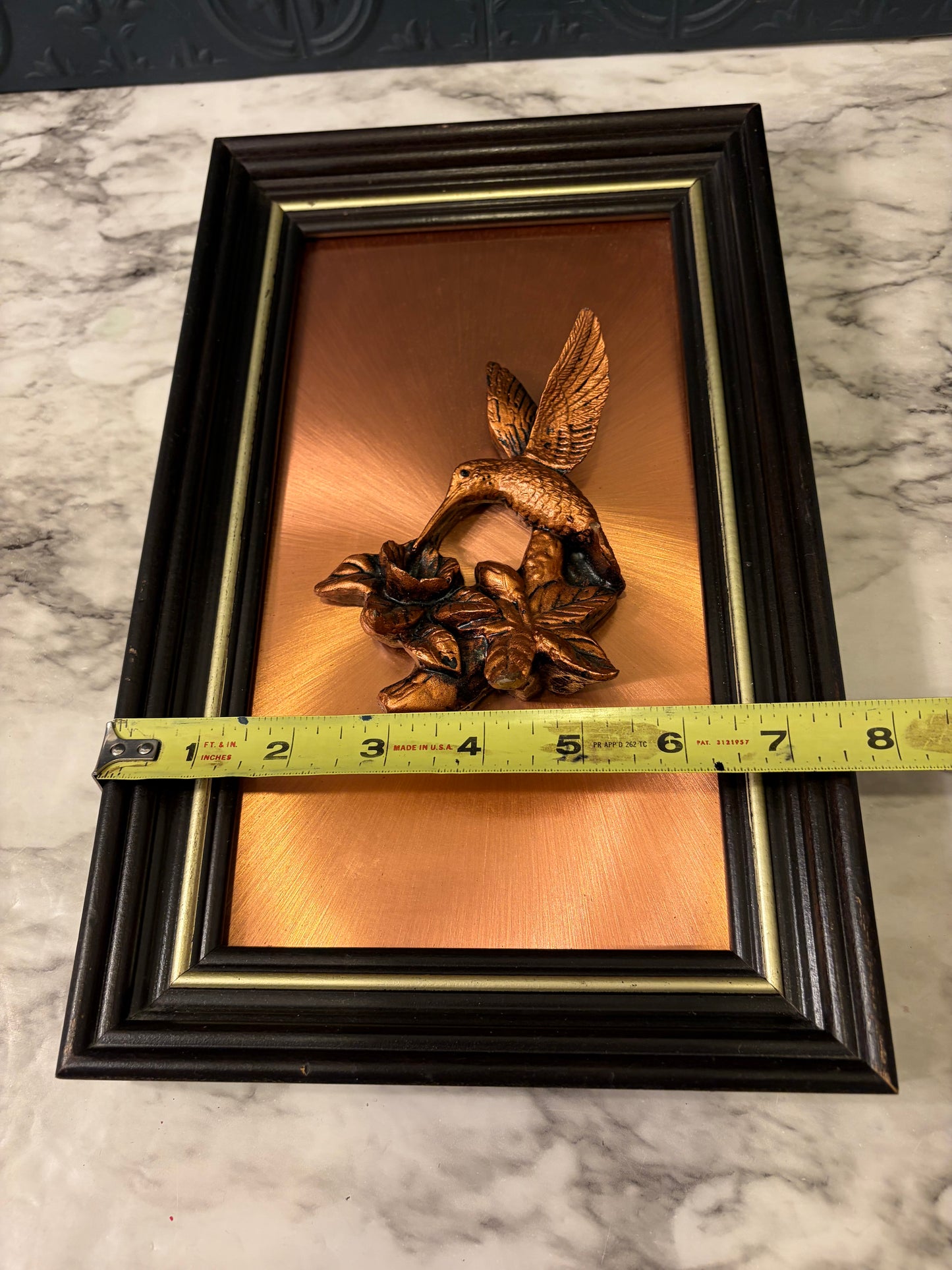 Copper Hummingbird Framed