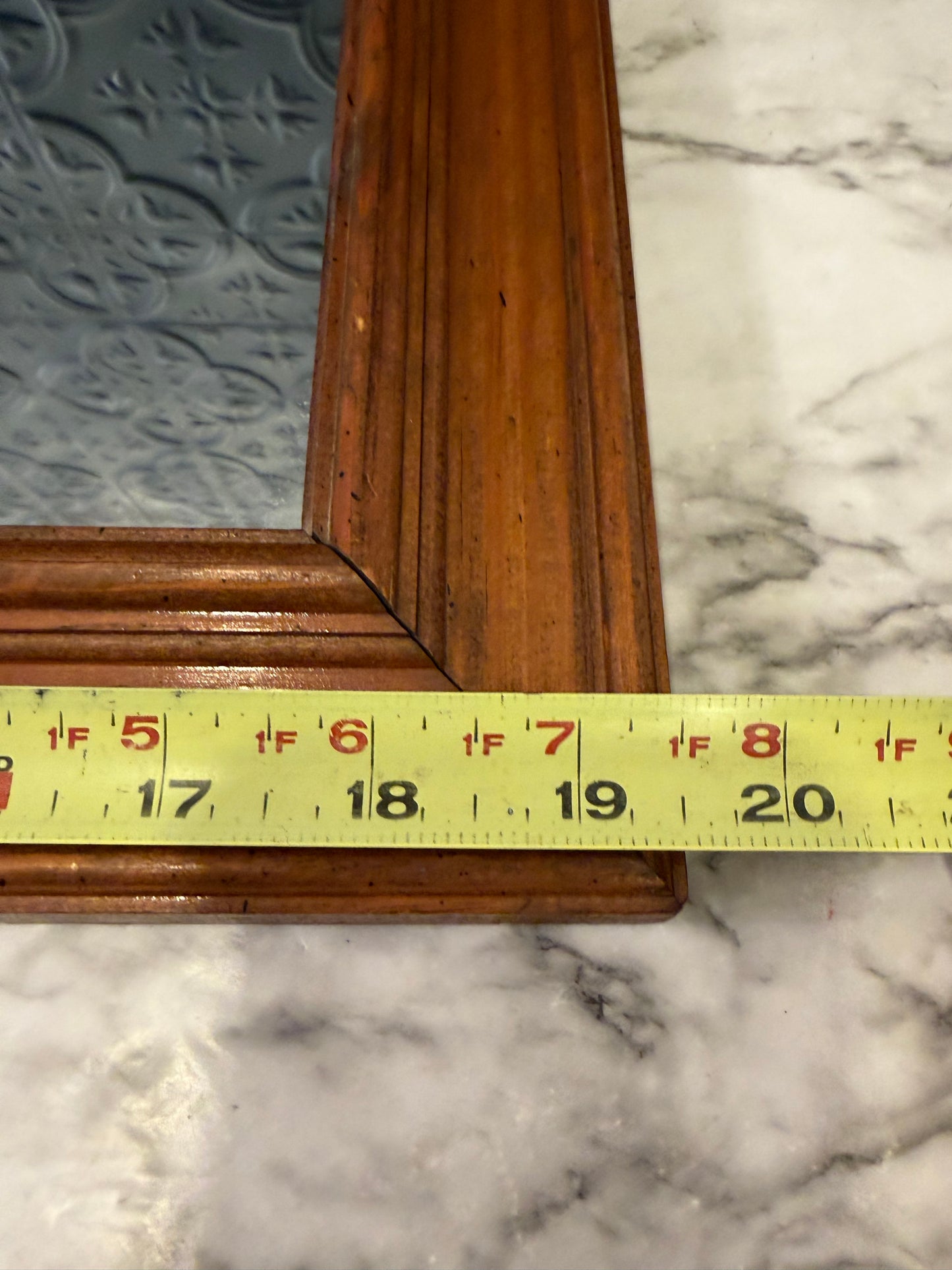 10.5" x 19.5" Wood Wall Mirror