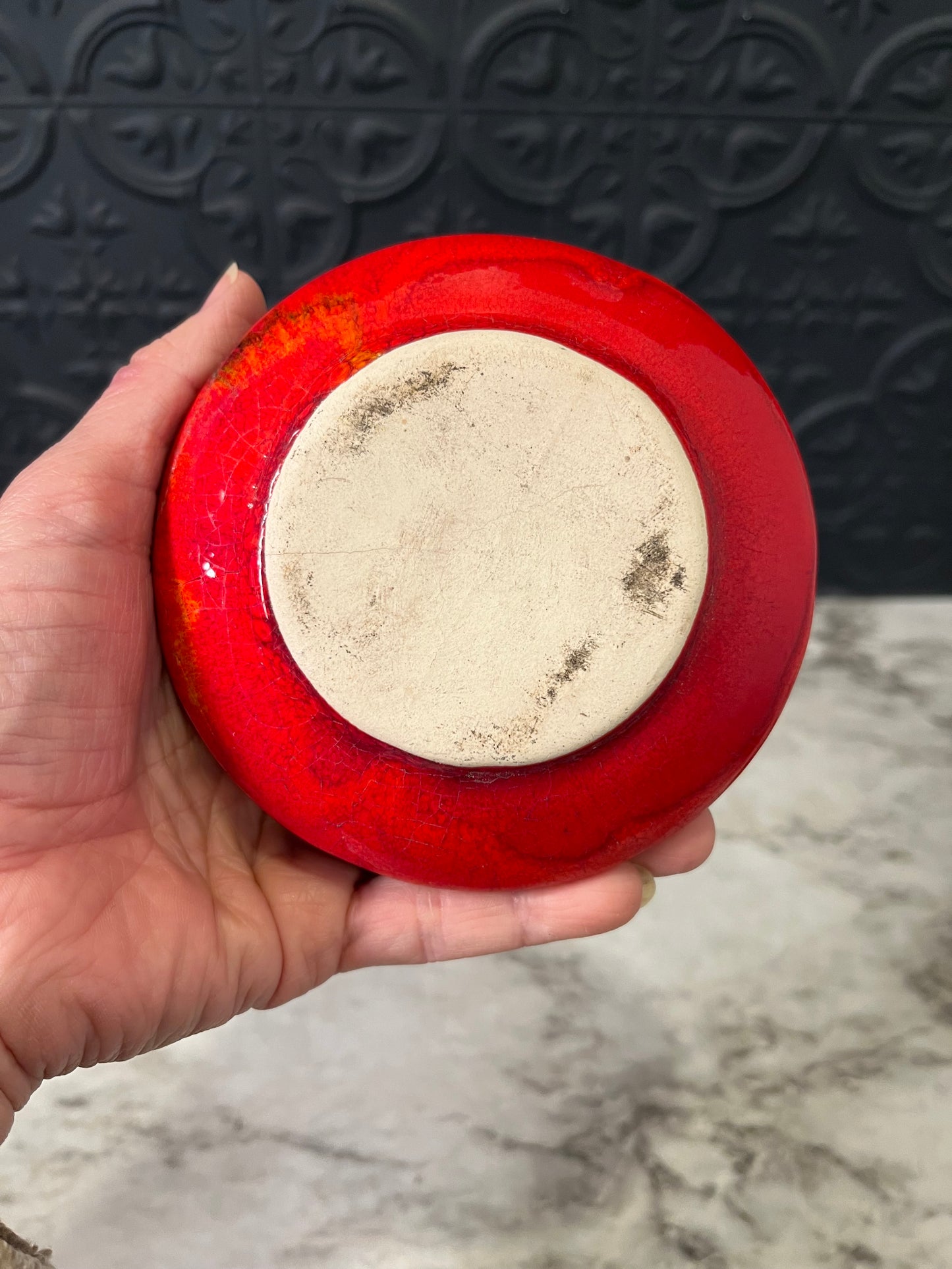 Flame Drip Glaze Vase Short