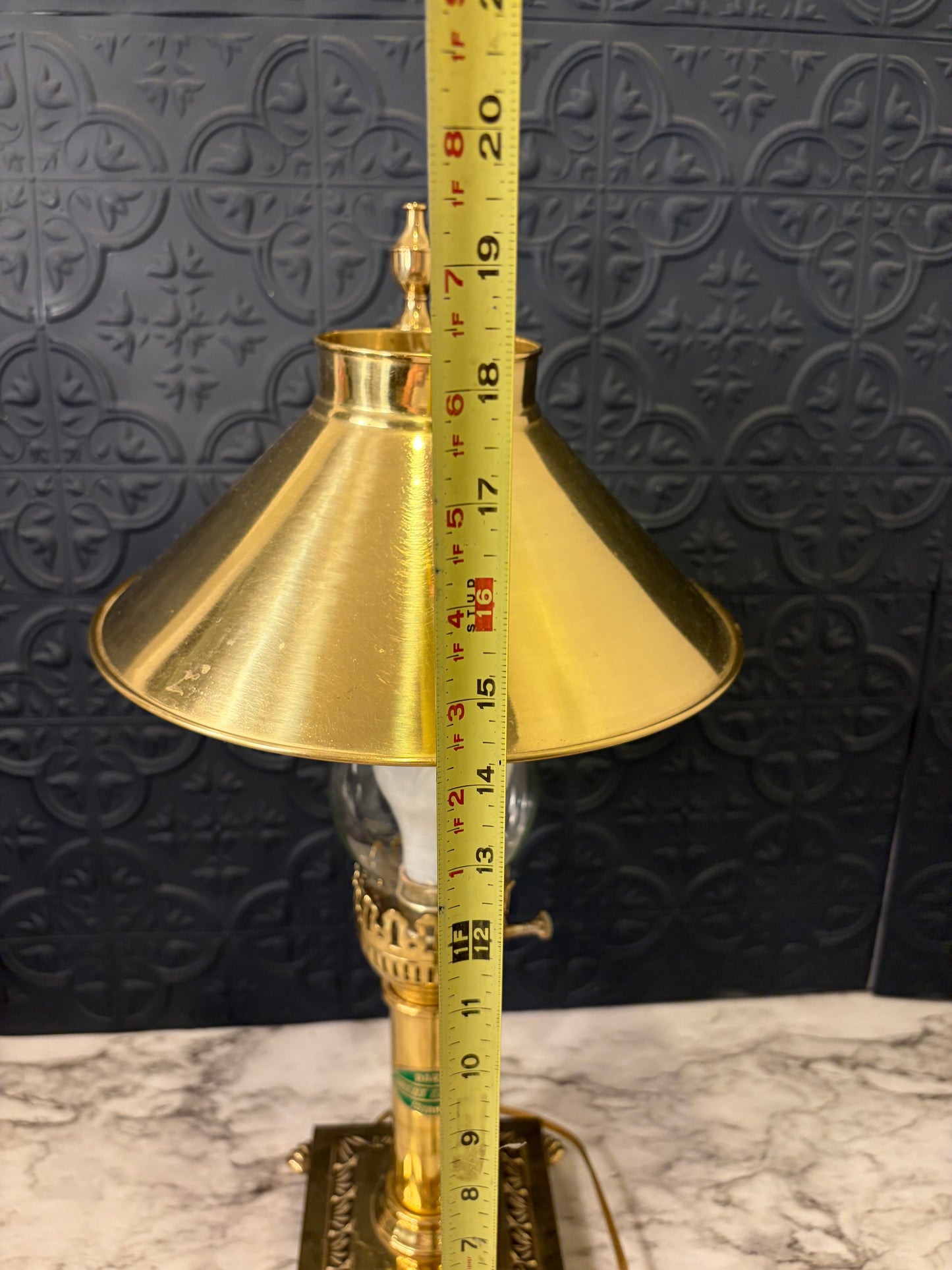Orient Express Brass Lamp with Hurricane
