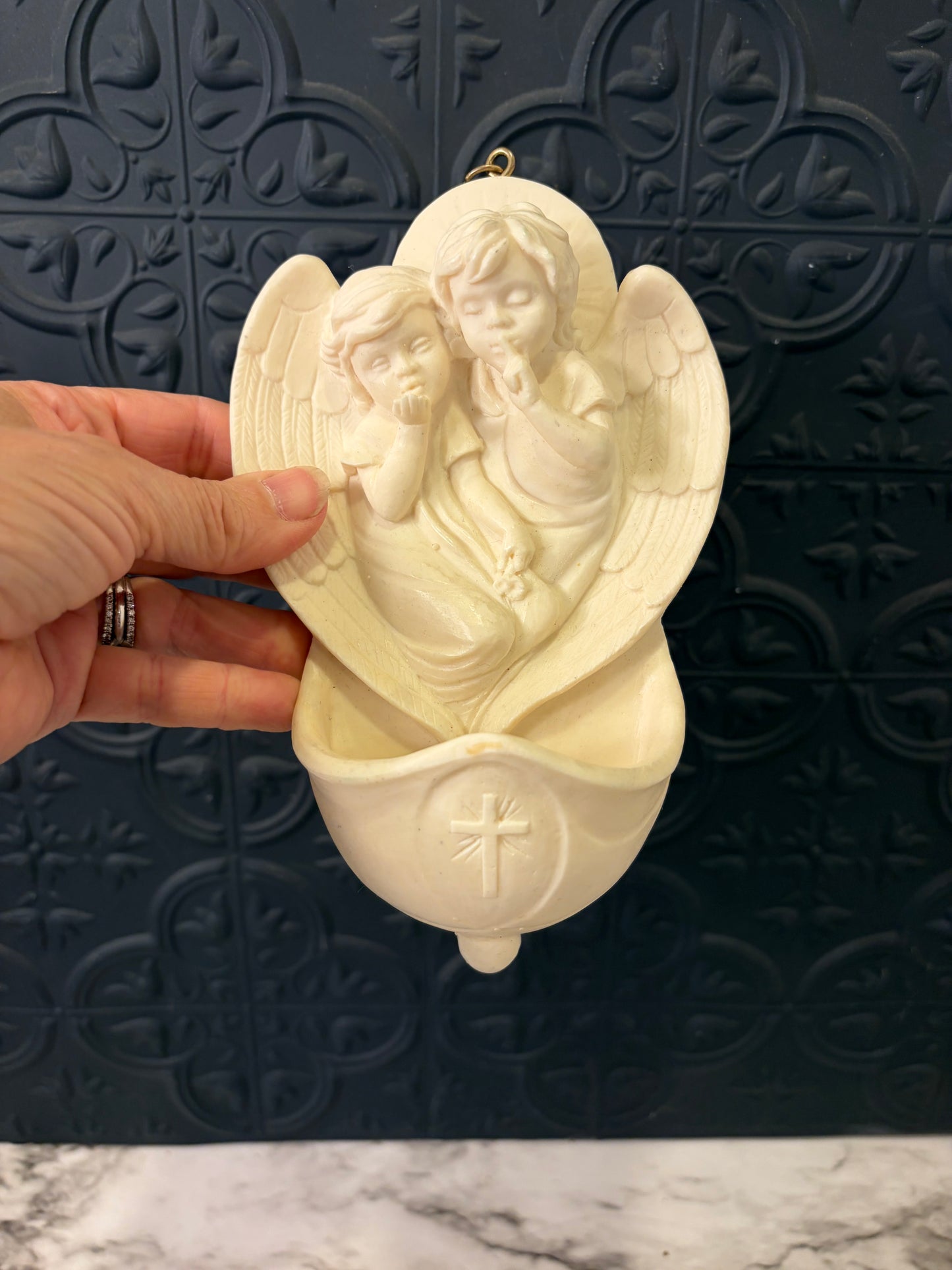 Italian Wall Pocket with Angels