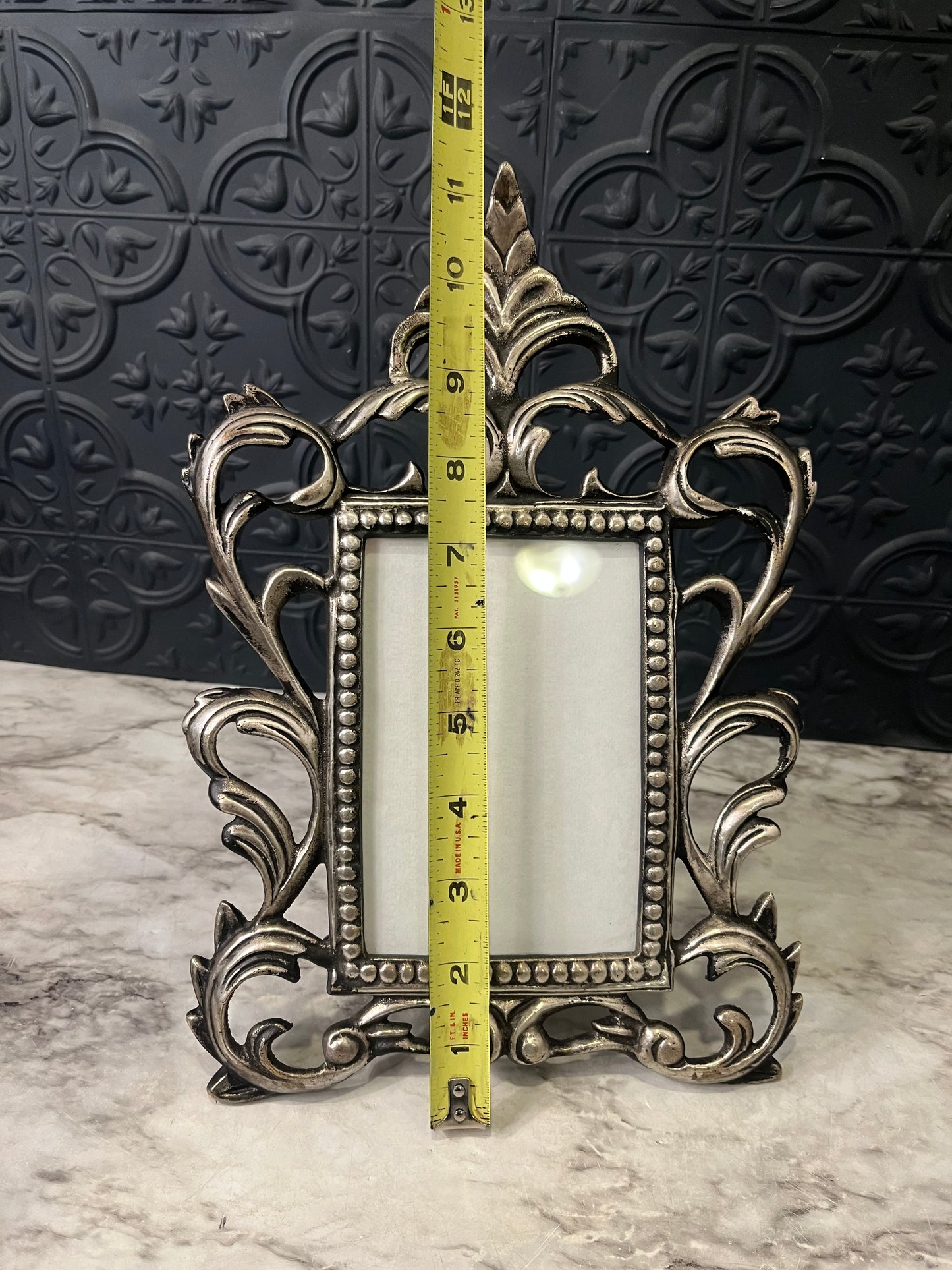 Silver Tone Ornate Picture Frame