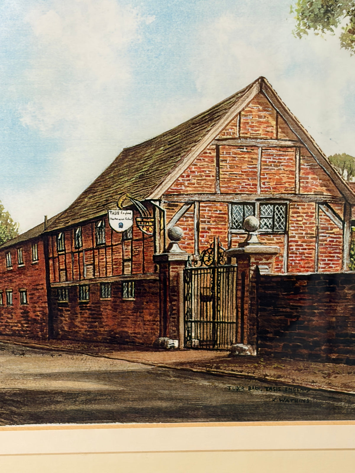 Tudor Barn Print Framed