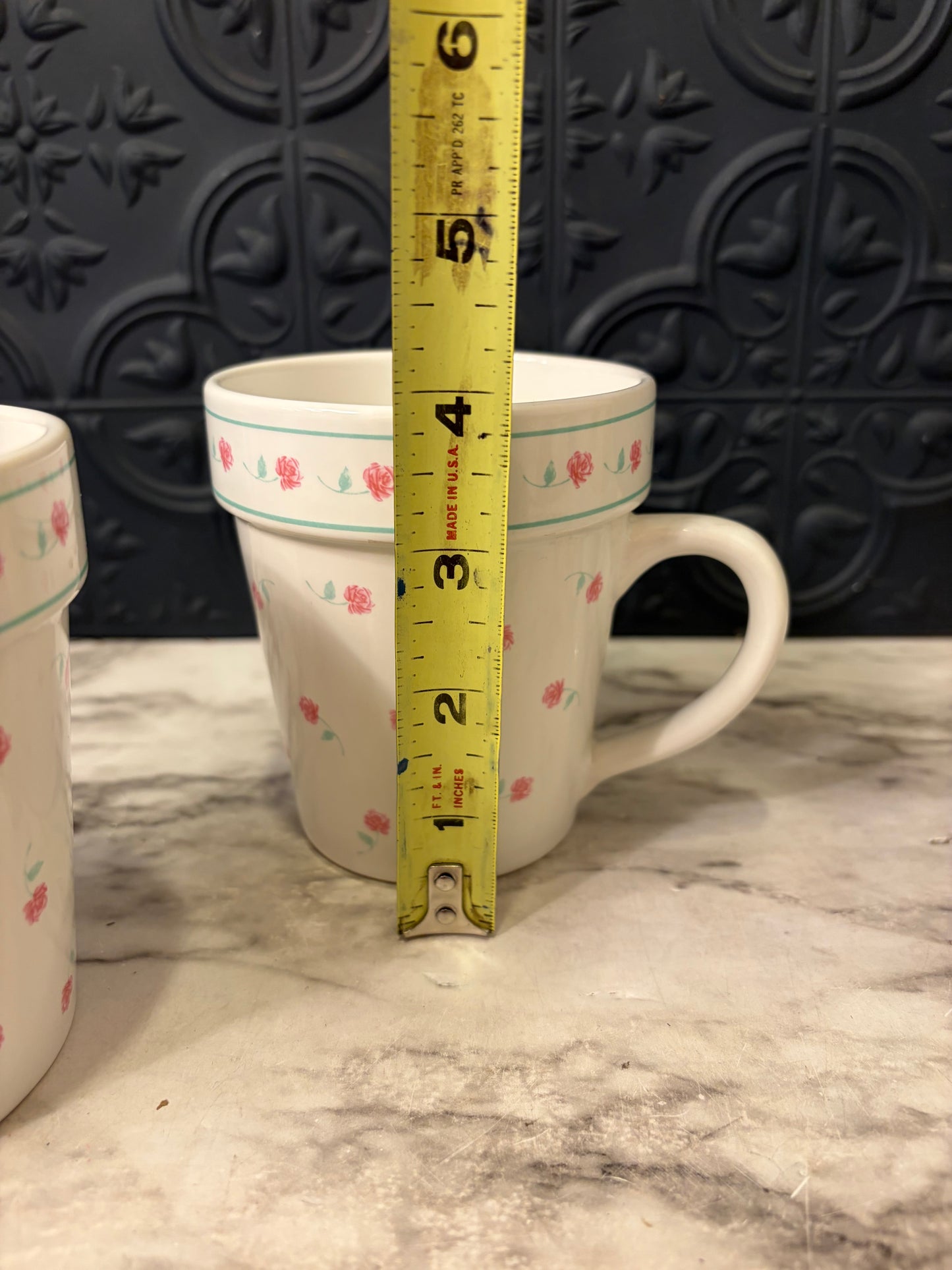 Set of Two Floral Mugs