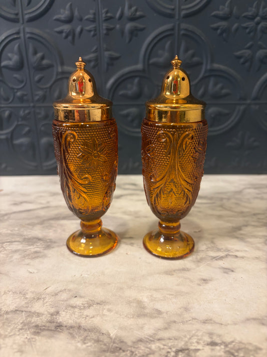 Amber Tiara Salt and Pepper Shakers