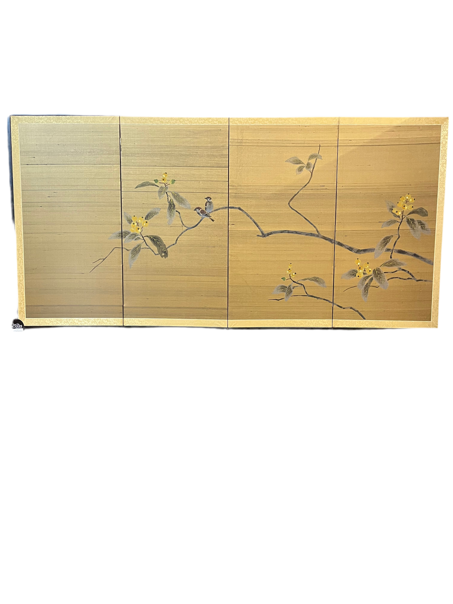 Japanese Showa 4-Panel Folding Screen