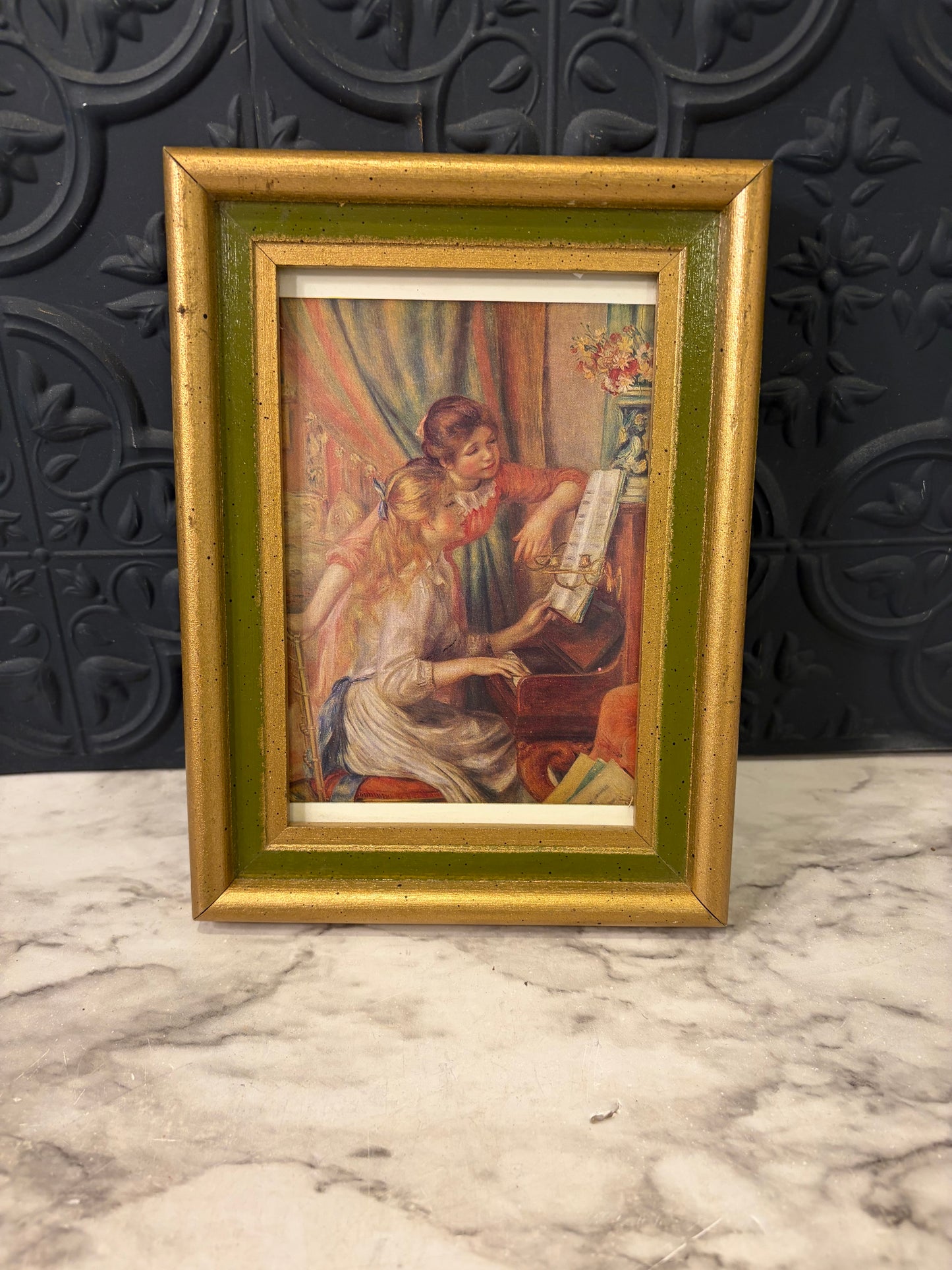 Green and Gold Frame with Print