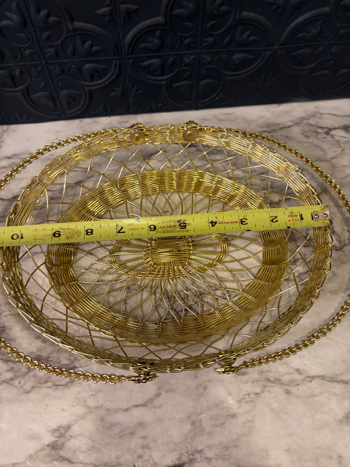 Braided Gold Wire Basket