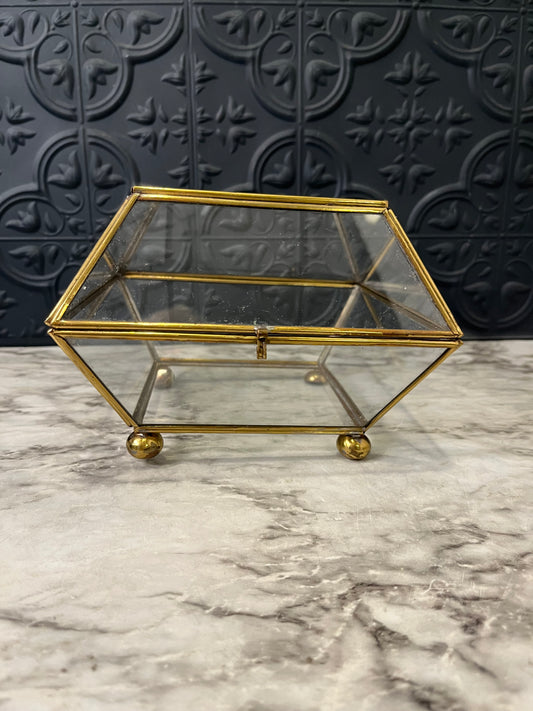 Brass and Glass Curio Display Box
