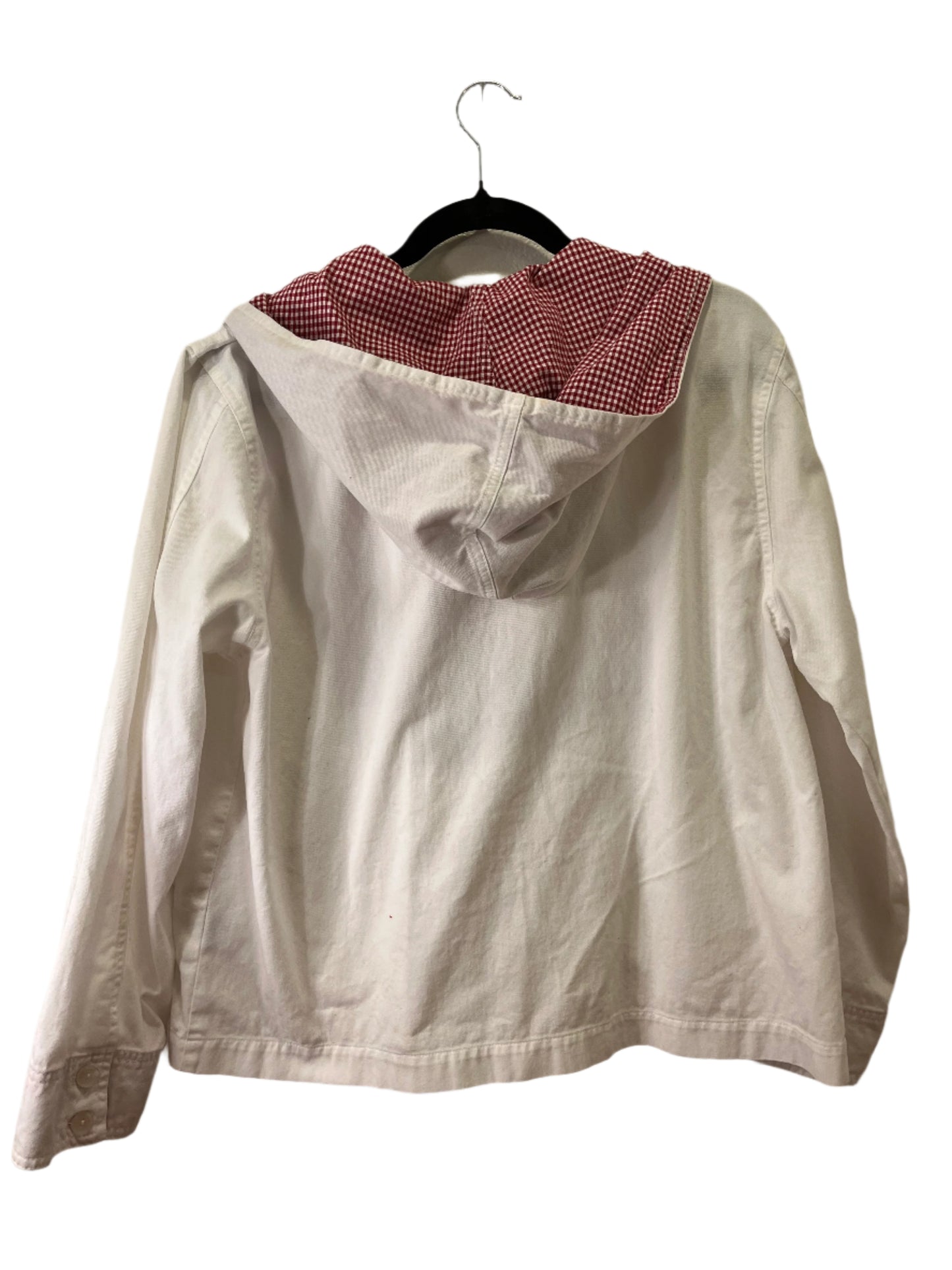 Dress Barn white and red check jacket