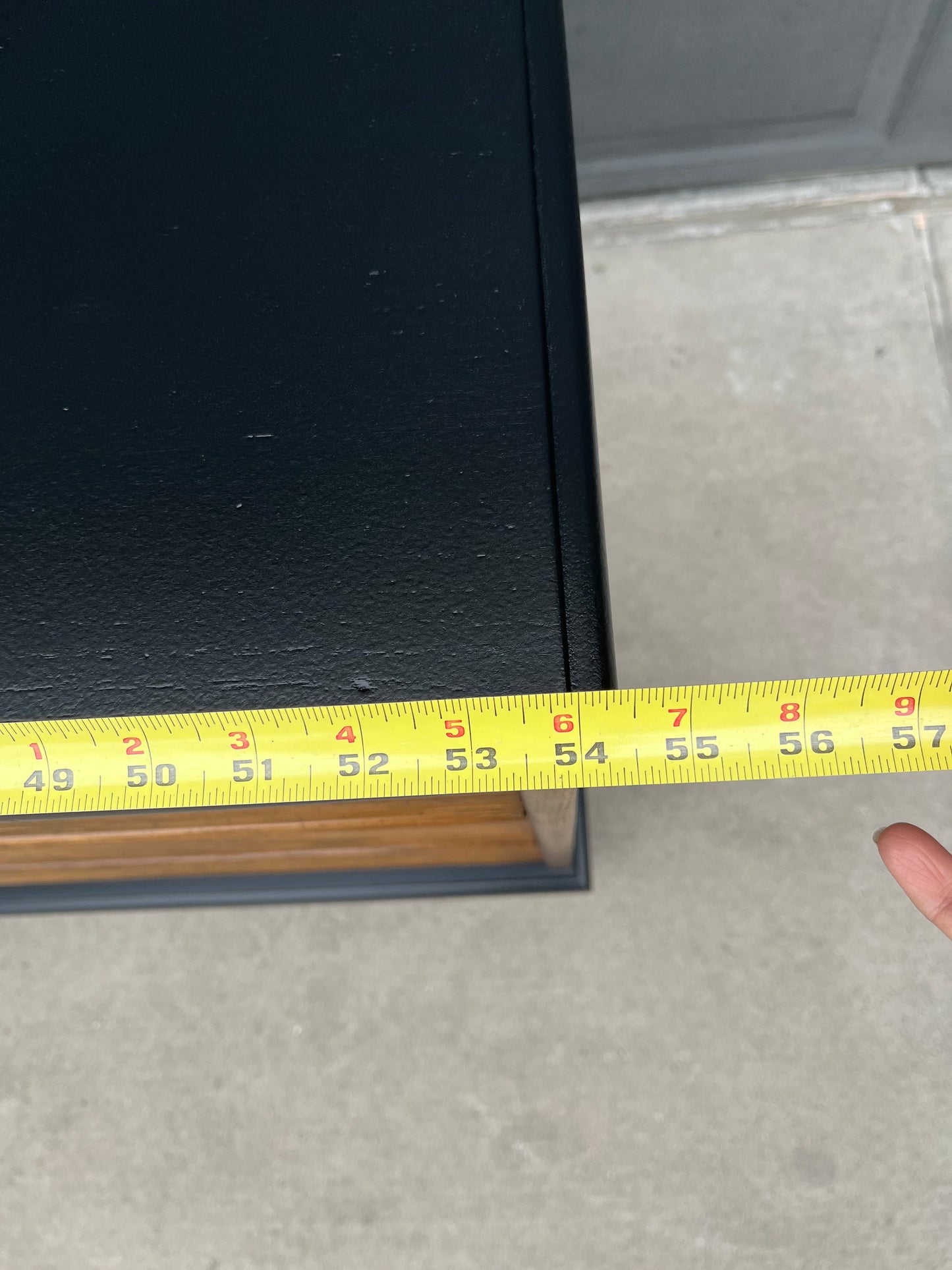 MCM Style 6 drawer Dresser with Black top and Legs