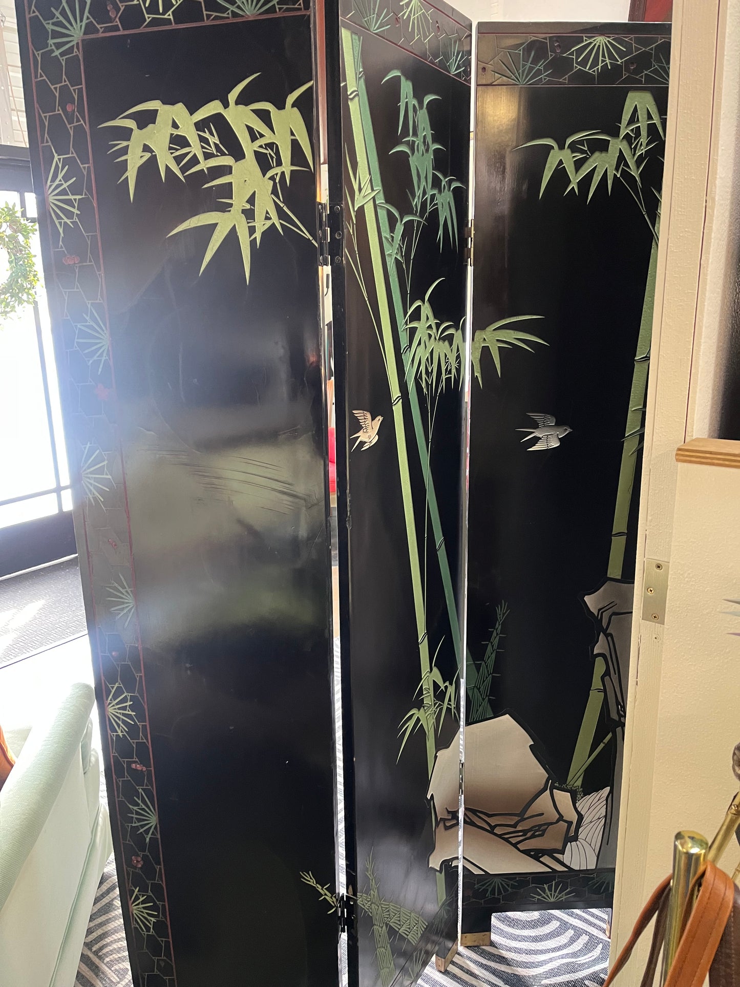 Chinoiserie Four Panel Screen