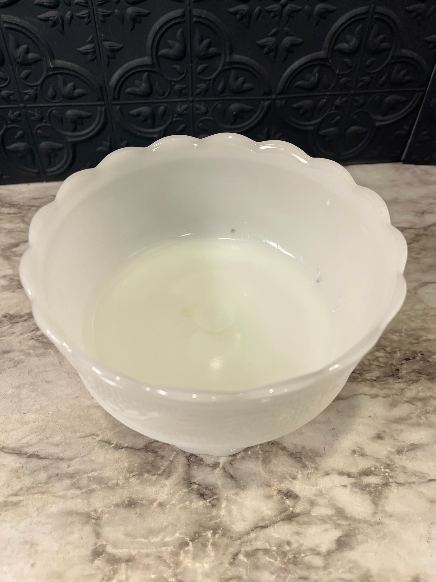 EO Brody Milk Glass Pedestal Bowl