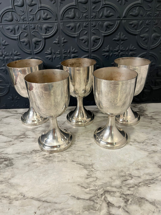 Silver plate Goblets set of 5