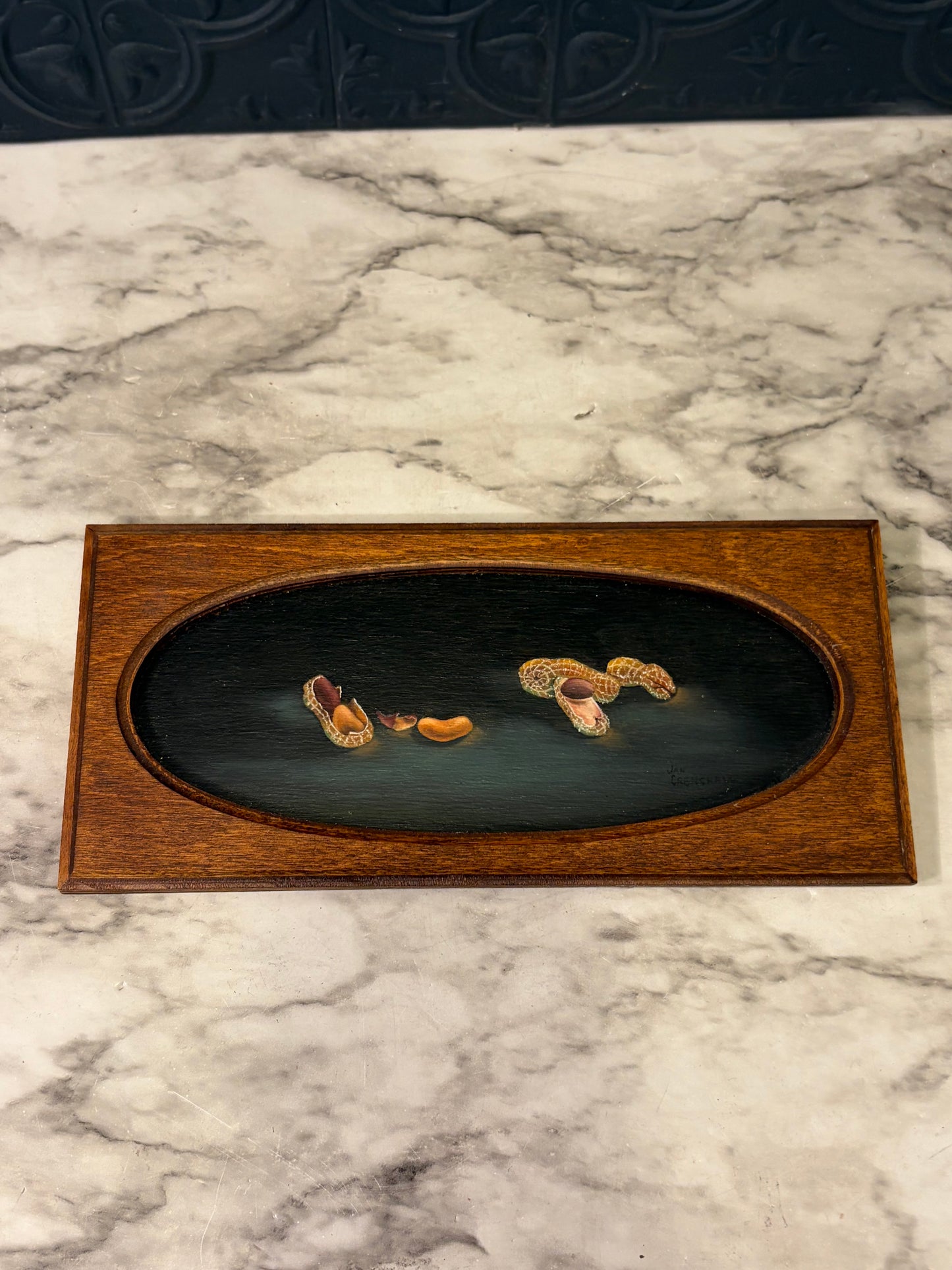 Peanut Painting on Wood