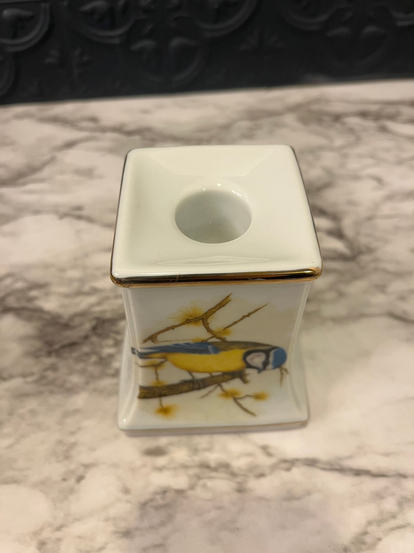 Enesco Porcelain Bird Candle Holder