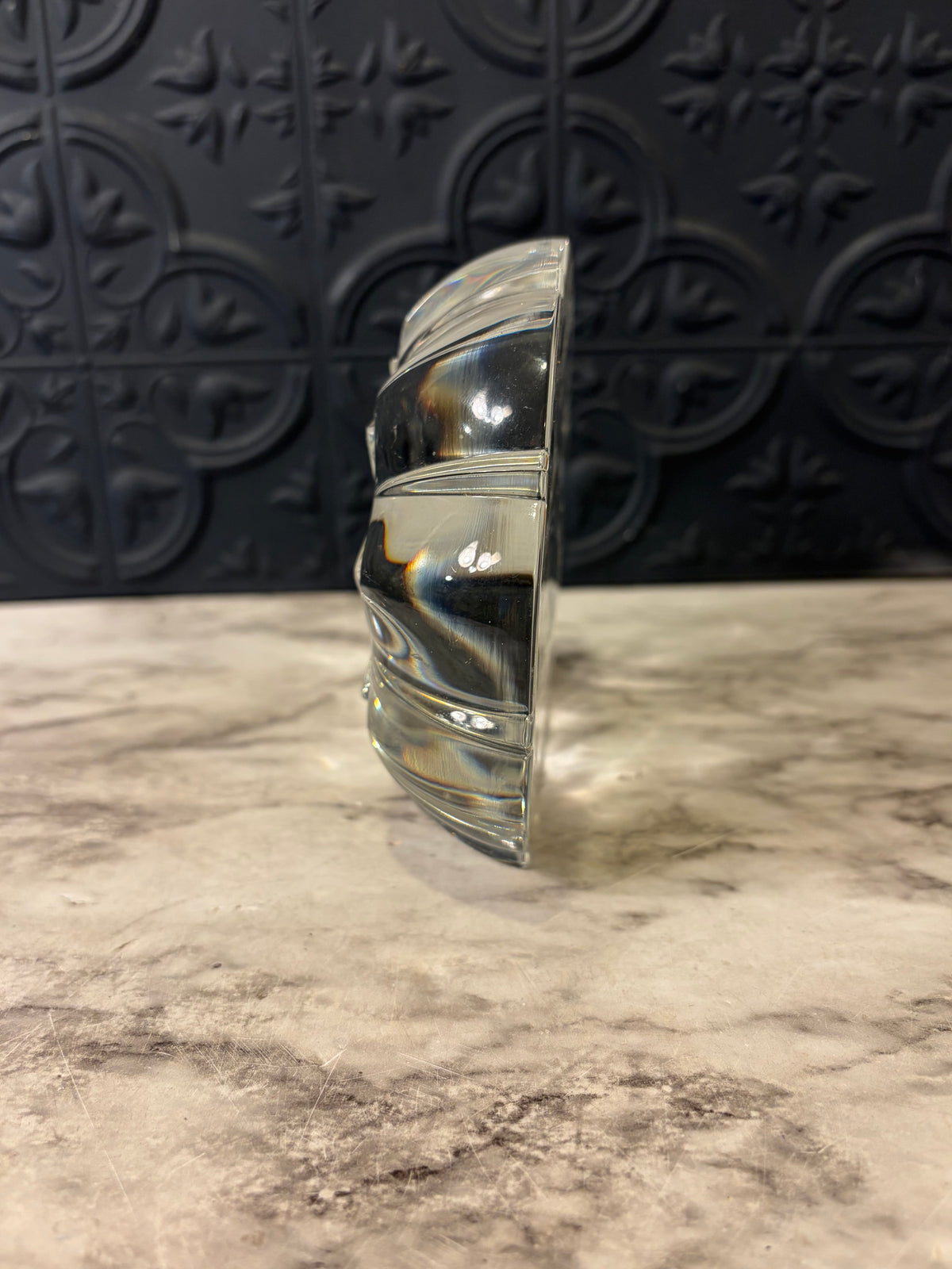 Xavier Czech Lead Crystal Table Clock