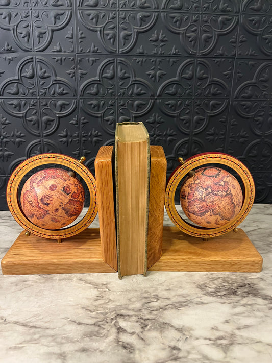 Pink Globe Bookends