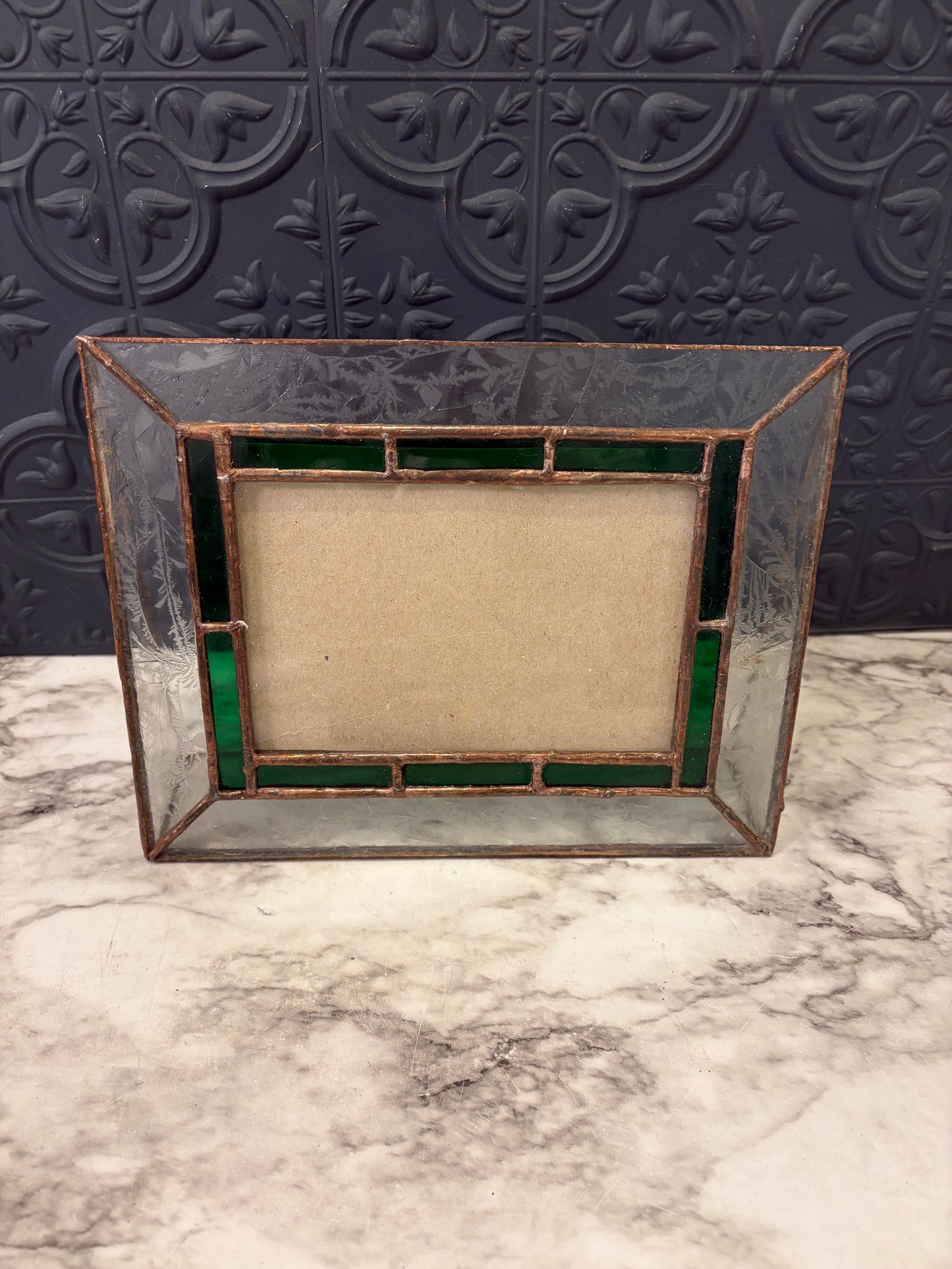 Green Stain Glass Picture Frame