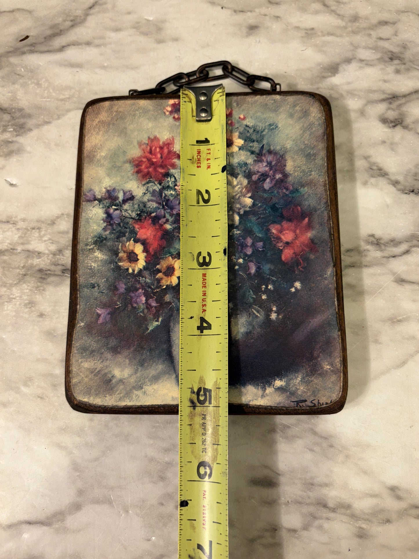 Small Floral on Wood