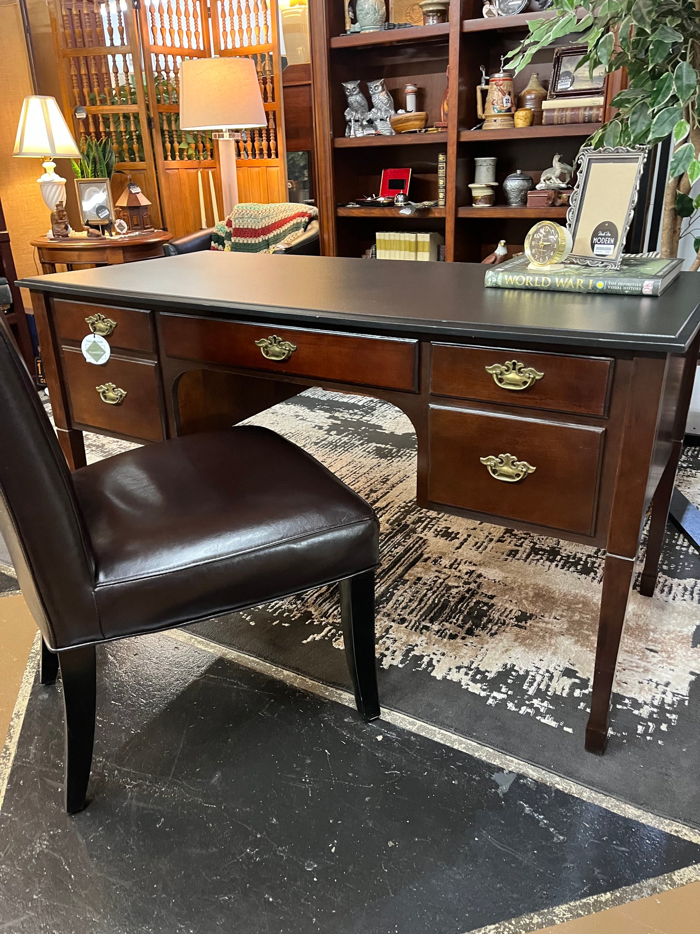 Painted Black top wood desk