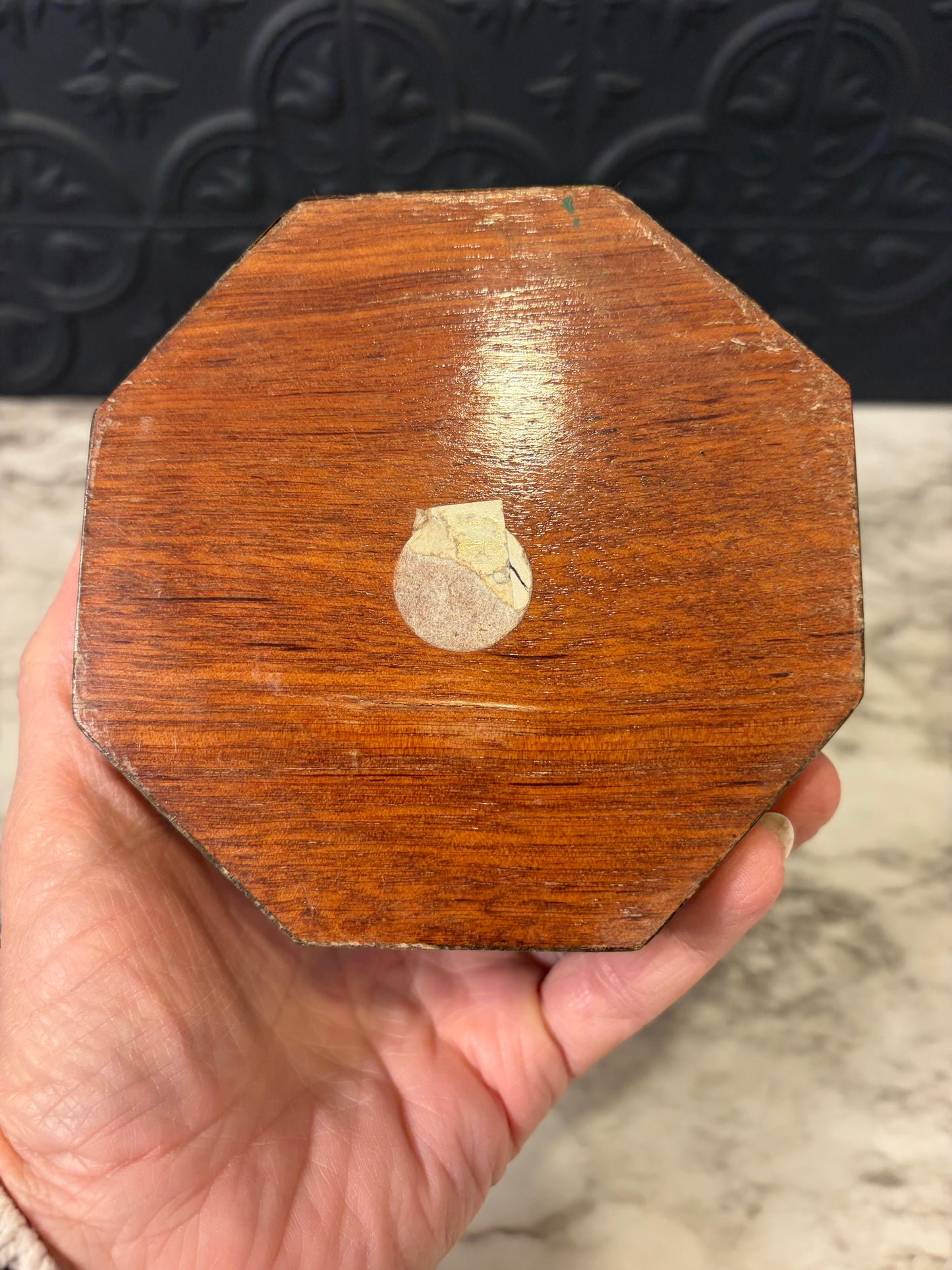 Octagon Wood Inlay Jewelry Box