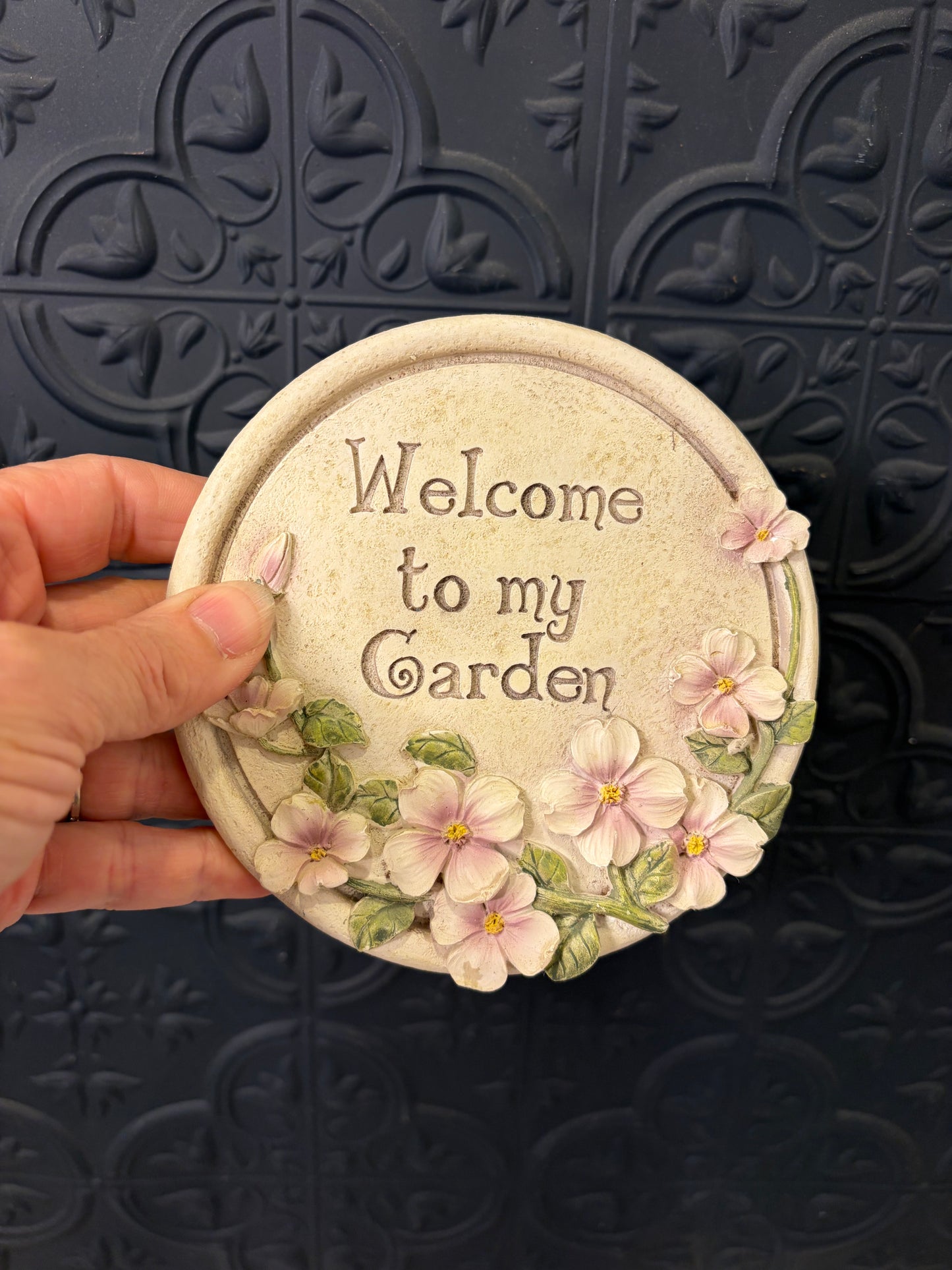 Resin Welcome to my Garden Wall hanging