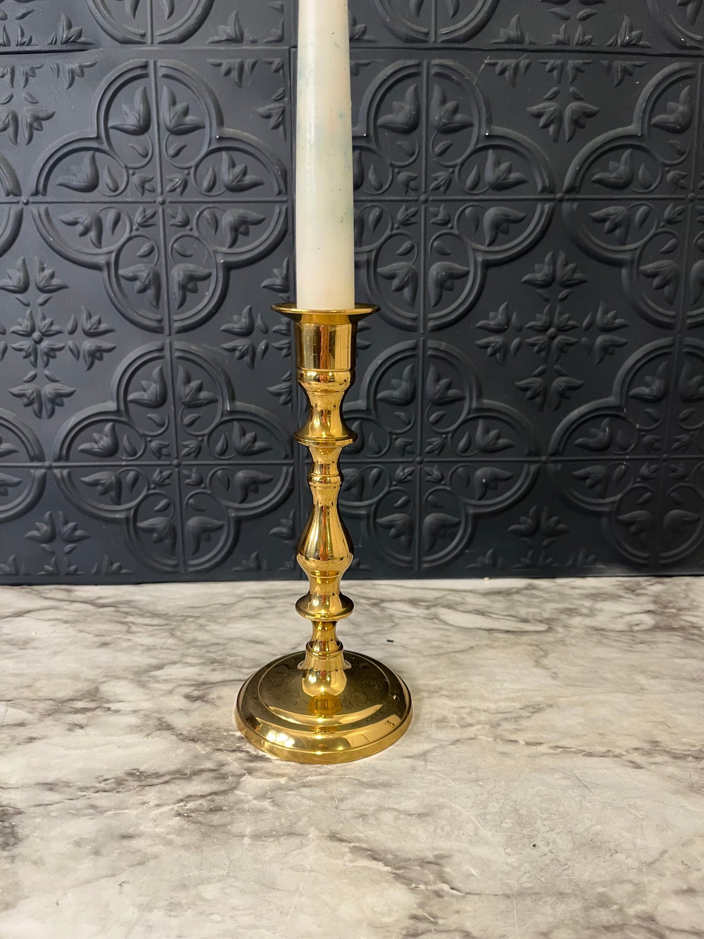 Brass Candle holder 7.5" Round Center