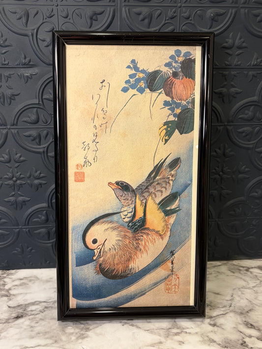 Black Framed Mandarin Duck