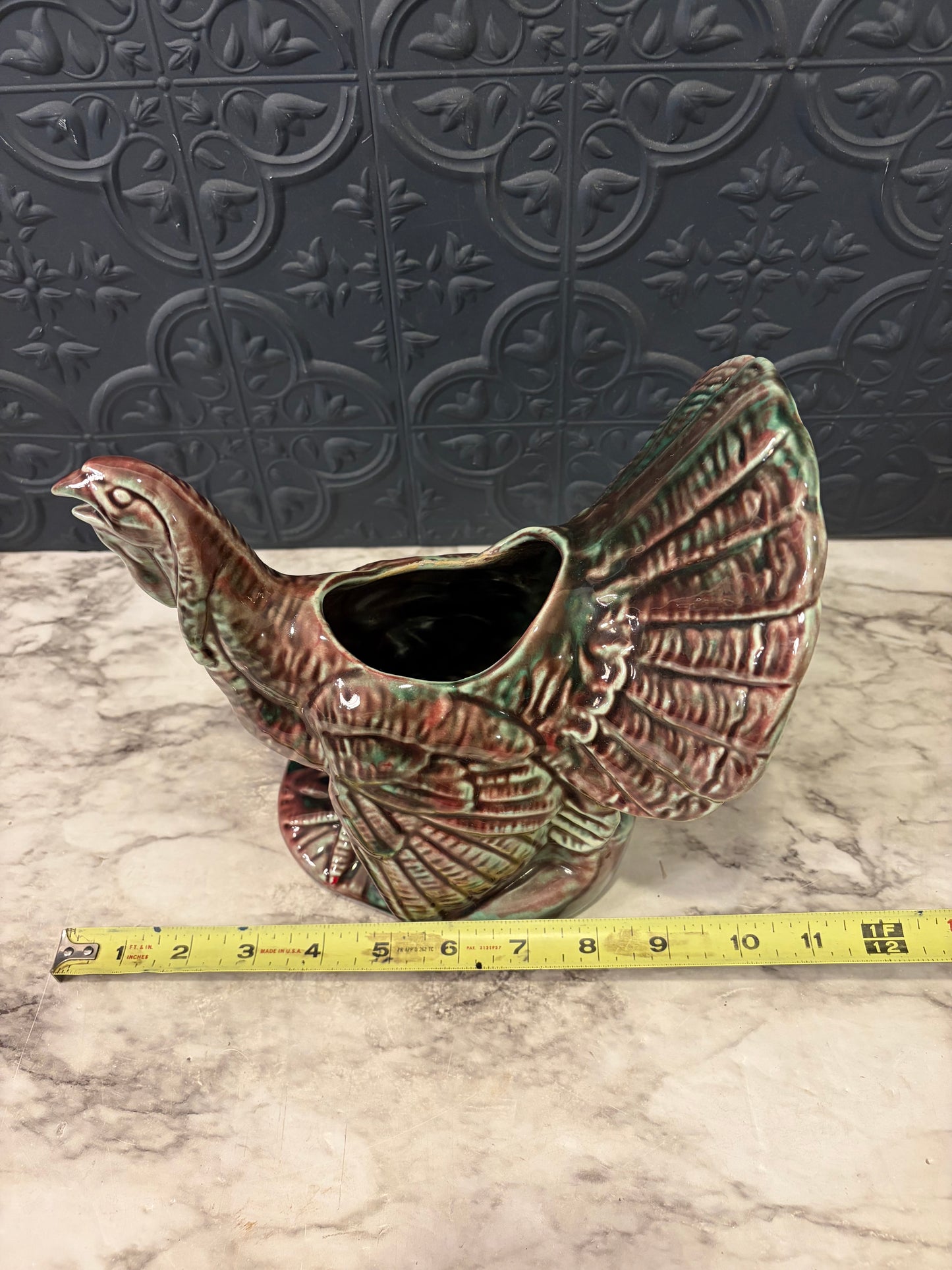 Vintage American Bisque Turkey Planter