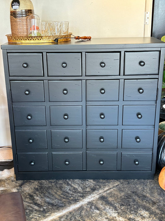 Apothecary Cabinet Painted black