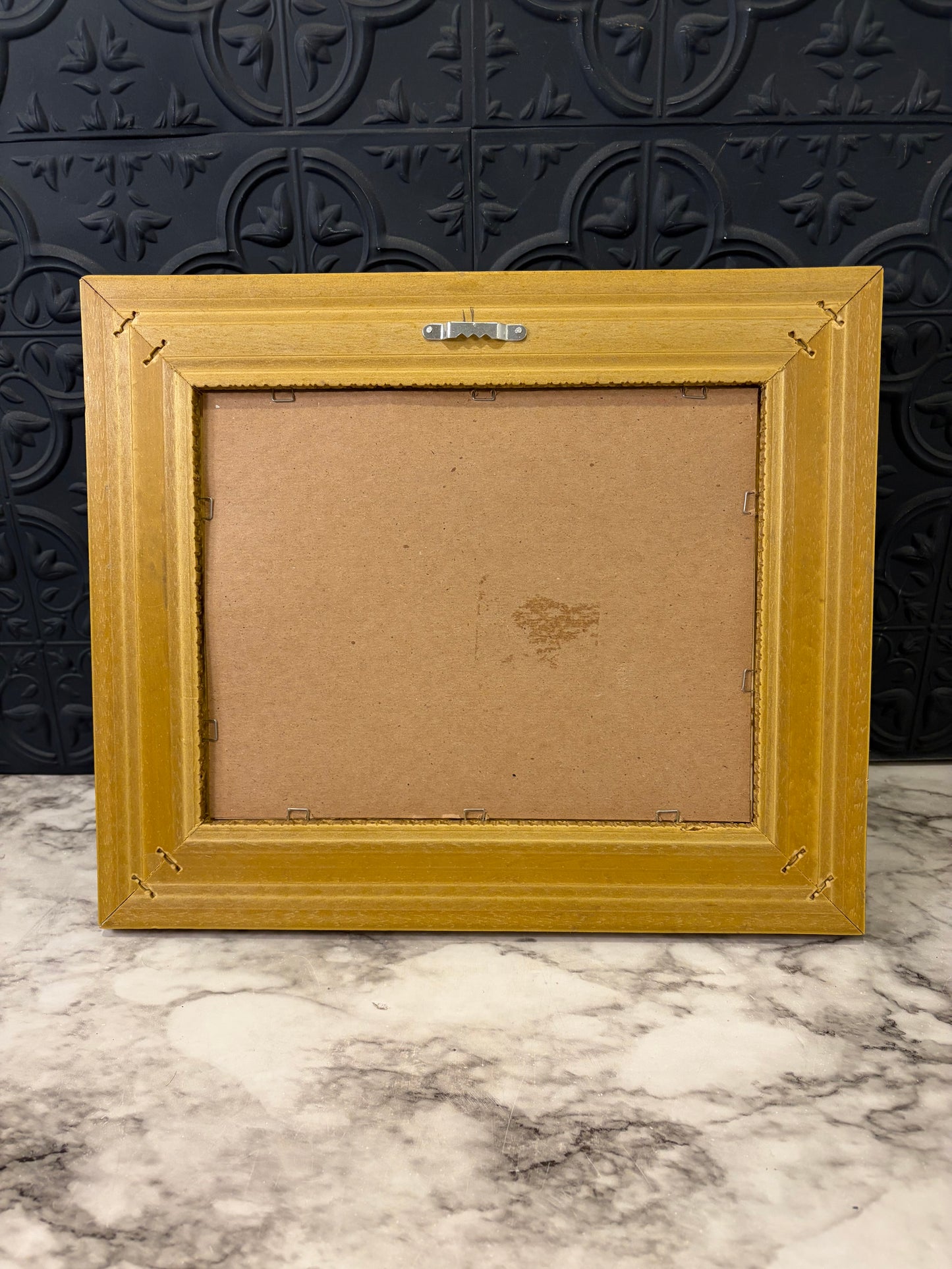 Gold Framed Floral in Blue Pot